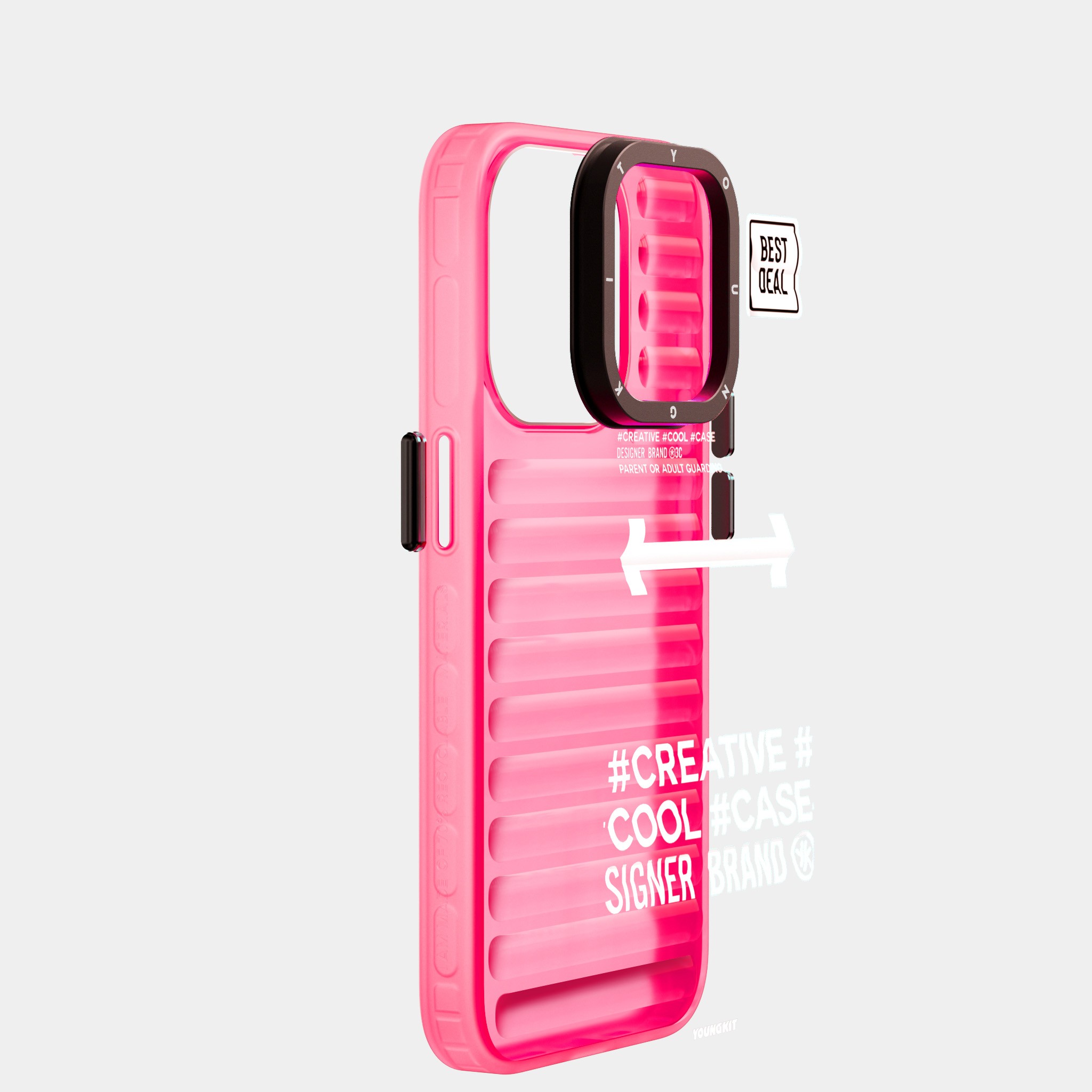 iPhone 15 Pro Kılıf YoungKit Luggage FireFly Serisi Kılıf