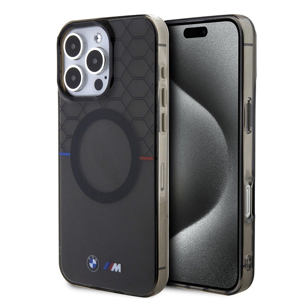 Apple iPhone 16 Pro Max Kılıf BMW Magsafe Şarj Özellikli Transparan M Dizayn Orjinal Lisanslı Kapak