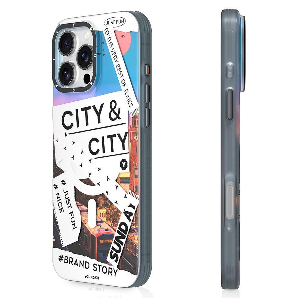 iPhone 16 Pro Max Kılıf Magsafe Şarj Özellikli Youngkit A-City Serisi Kılıf