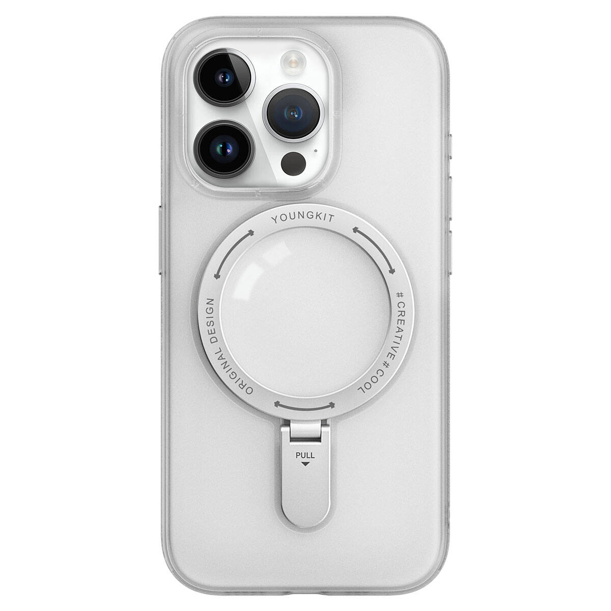 iPhone 15 Pro Max Kılıf Magsafe Şarj Özellikli Youngkit Rock Serisi Kılıf