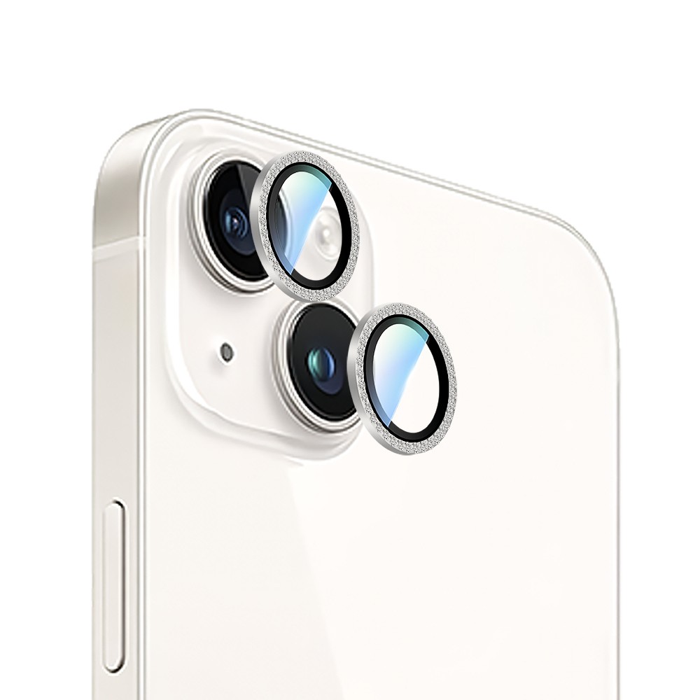 Apple iPhone 15 CaseWorld Alloy Sparkling Diamond Serisi Taşlı Lens Koruyucu