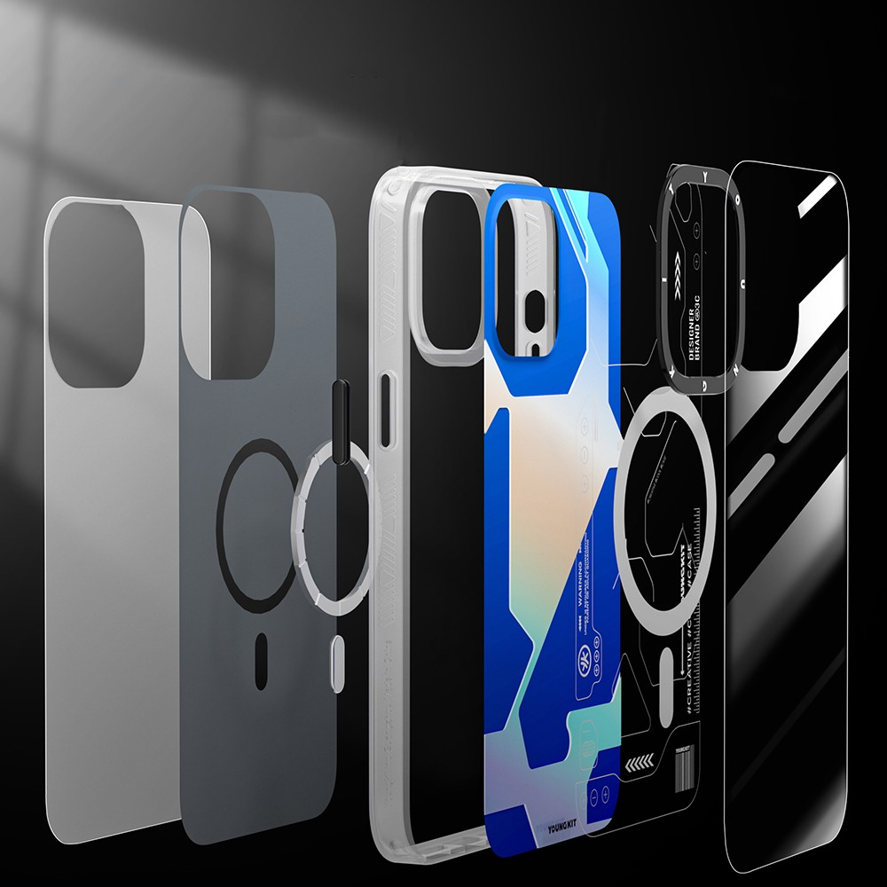 iPhone 13 Pro Max Kılıf Magsafe Şarj Özellikli YoungKit Metaverse Serisi Kılıf
