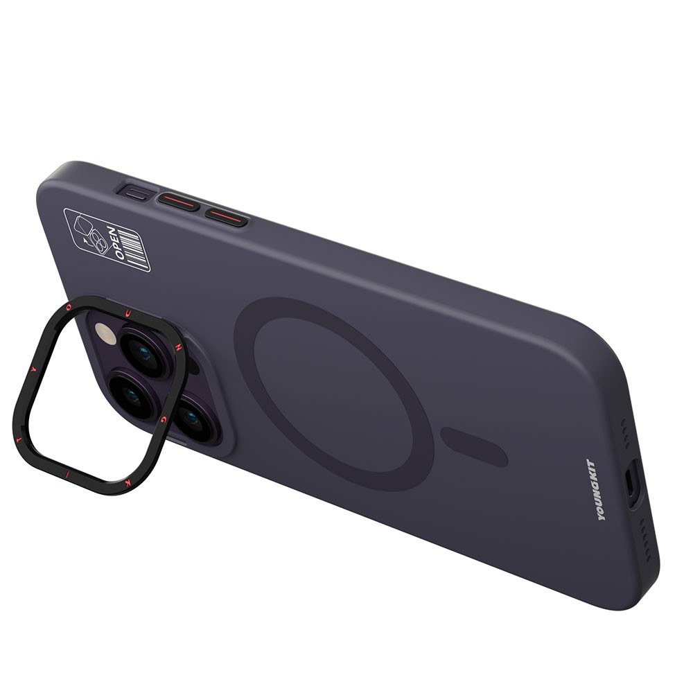 iPhone 14 Pro Kılıf Magsafe Şarj Özellikli Standlı YoungKit Hermit Bracket Serisi Kılıf