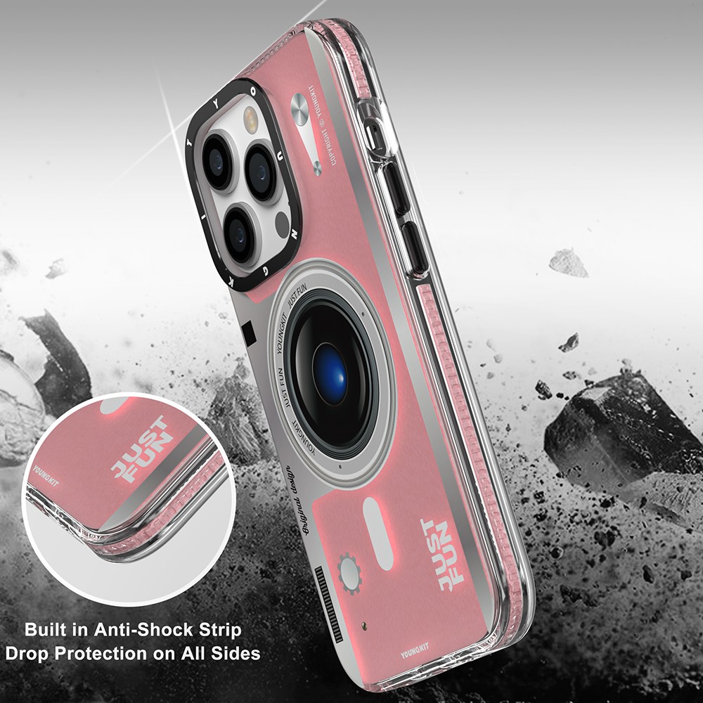 iPhone 14 Pro Max Kılıf Magsafe Şarj Özellikli Lens Figürlü YoungKit Art Film Serisi Kılıf
