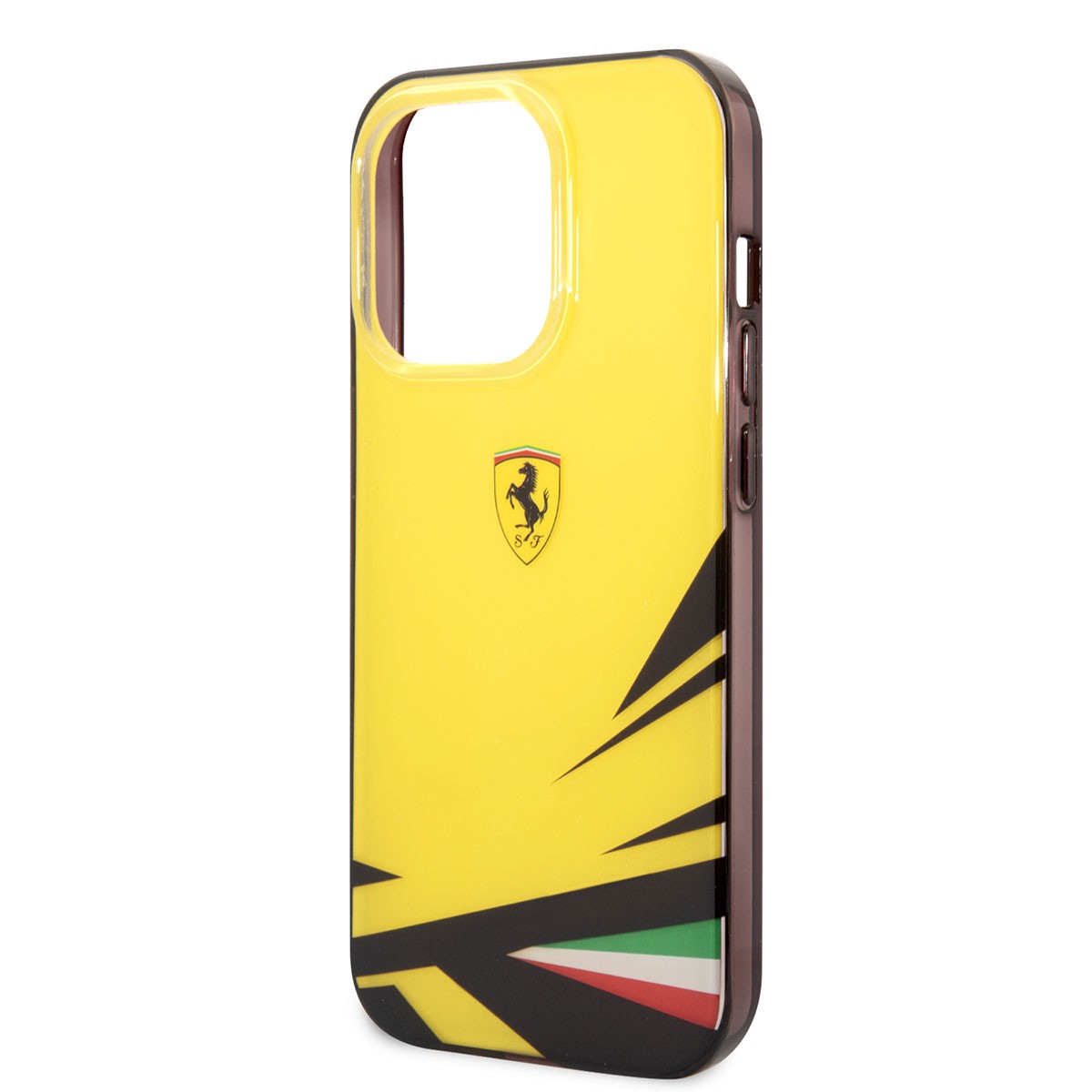 iPhone 14 Pro Max Kılıf Ferrari Sarı İtalyan Bayrak Baskılı Dizayn Kılıf