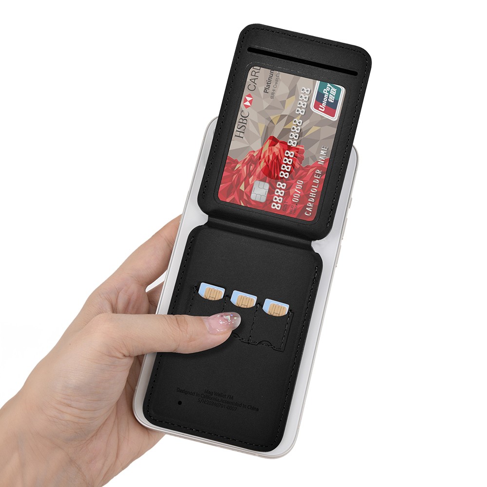 Wiwu MW-005 Magnetik Standlı Kartlık Qi Kablosuz Şarj Uyumlu FindMy Özellikli Mag Wallet