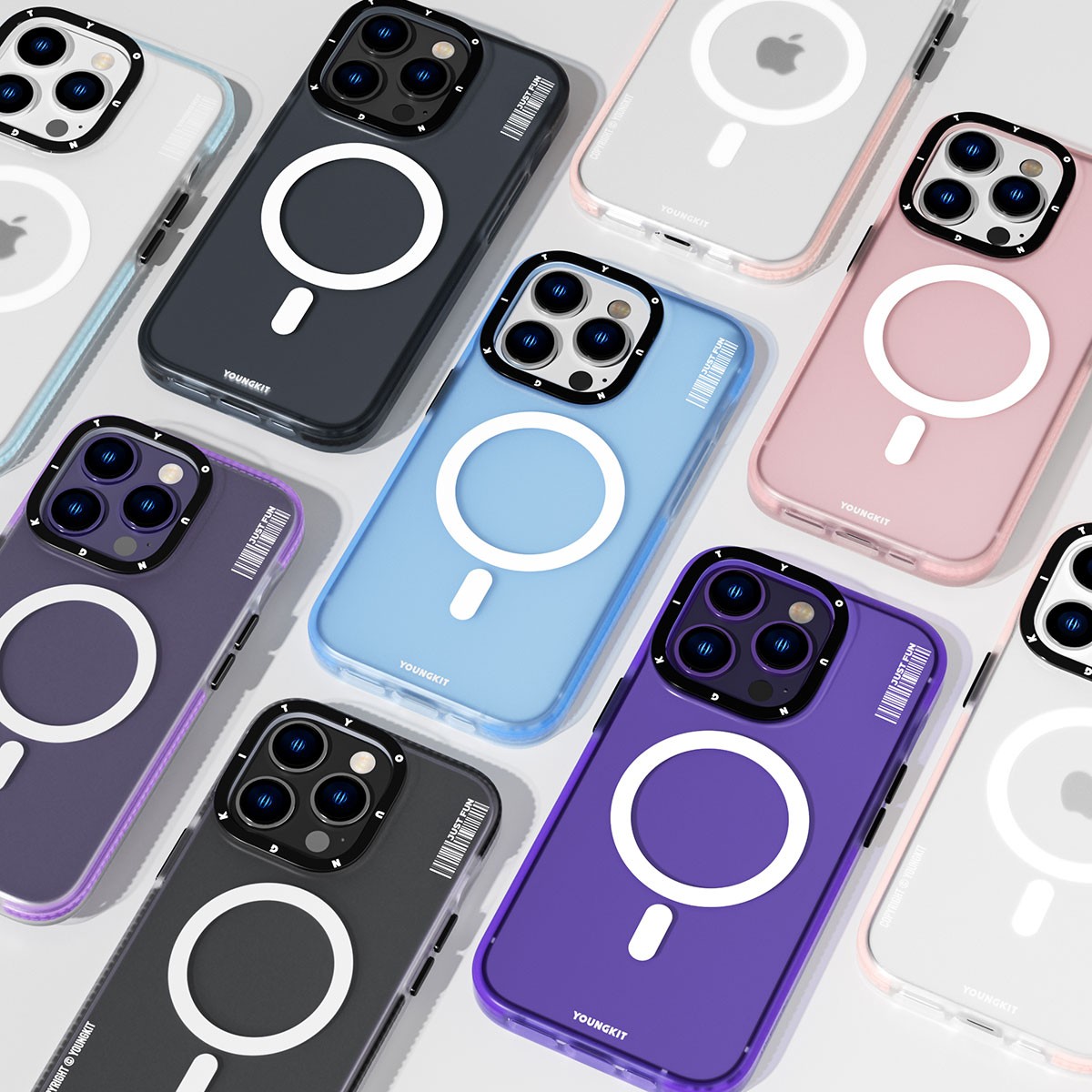 iPhone 14 Pro Kılıf Magsafe Şarj Özellikli Youngkit Colored Sand Serisi Kılıf