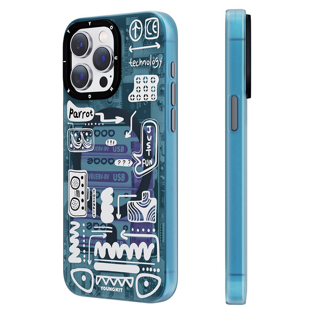 iPhone 15 Pro Kılıf Magsafe Şarj Özellikli Youngkit Dark Matter Serisi Kılıf