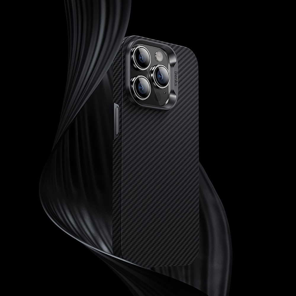 iPhone 14 Pro Kılıf Karbon Fiber Benks 600D Essential Kevlar Kılıf