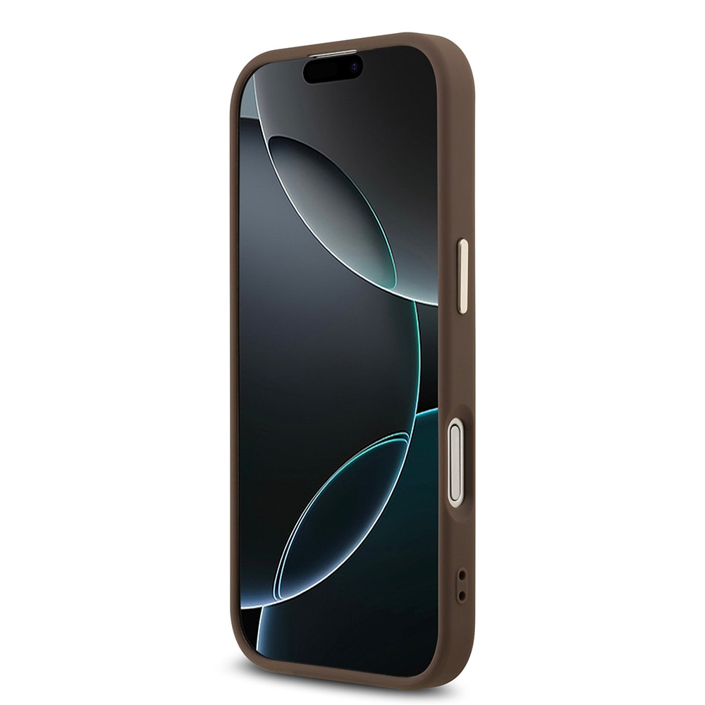Apple iPhone 17 Kılıf Guess Orjinal Lisanslı Gold Metal Kamera Çerçeveli 4G Desenli Metal Büyük 4G ve Yazı Logolu Kapak