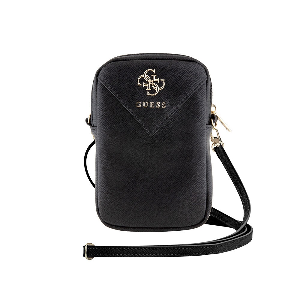 Guess Orjinal Lisanslı 4G Metal Logolu Fermuarlı PU Deri Çapraz Askılı Vücut Çantası