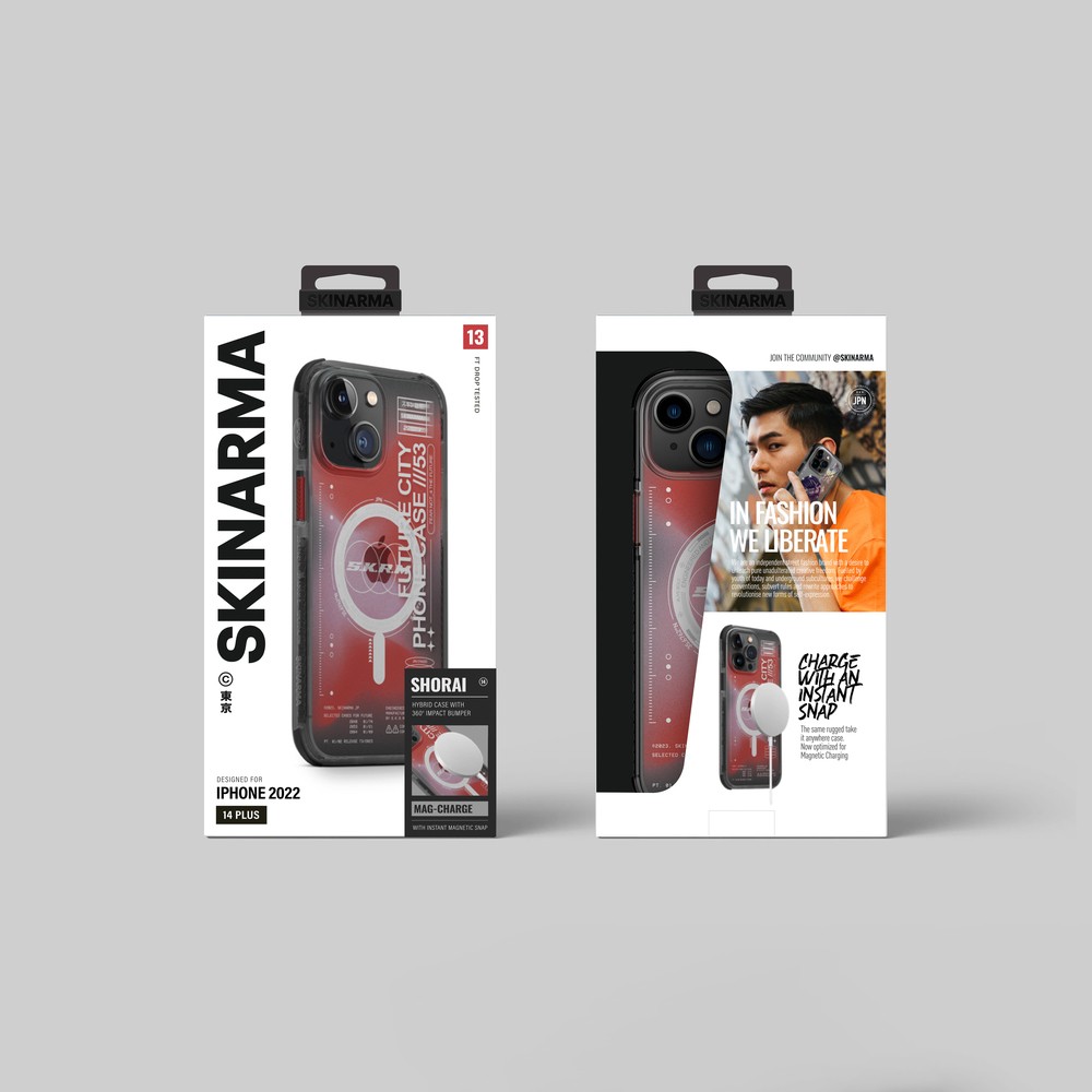 iPhone 14 Kılıf SkinArma Şeffaf Airbag Tasarımlı Magsafe Şarj Özellikli Shorai Kılıf
