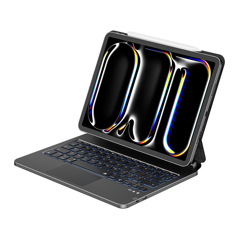 Apple iPad Air 10.9 2020 (4.Nesil) Wiwu MK-003 Gizli Kalem Bölmeli Klavyeli Standlı Kılıf