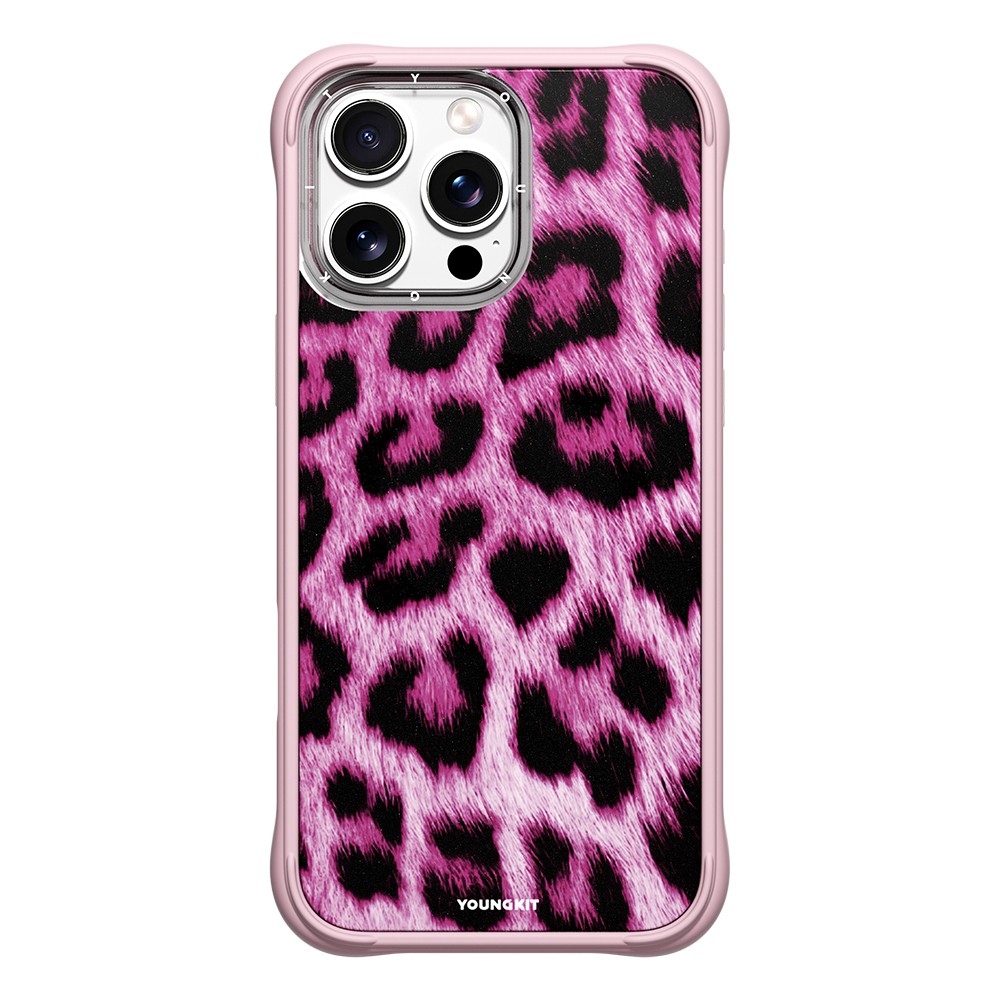 Apple iPhone 15 Pro Max Kılıf M-safe Şarj Özellikli Youngkit Leopard Serisi Kapak