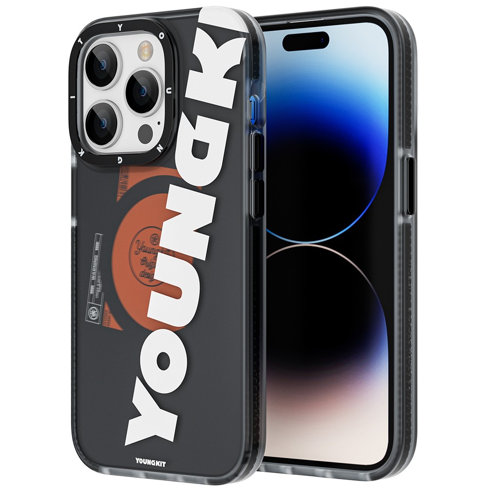 iPhone 13 Pro Max Kılıf Magsafe Şarj Özellikli Youngkit Binfen Serisi Yazı Temalı Kılıf