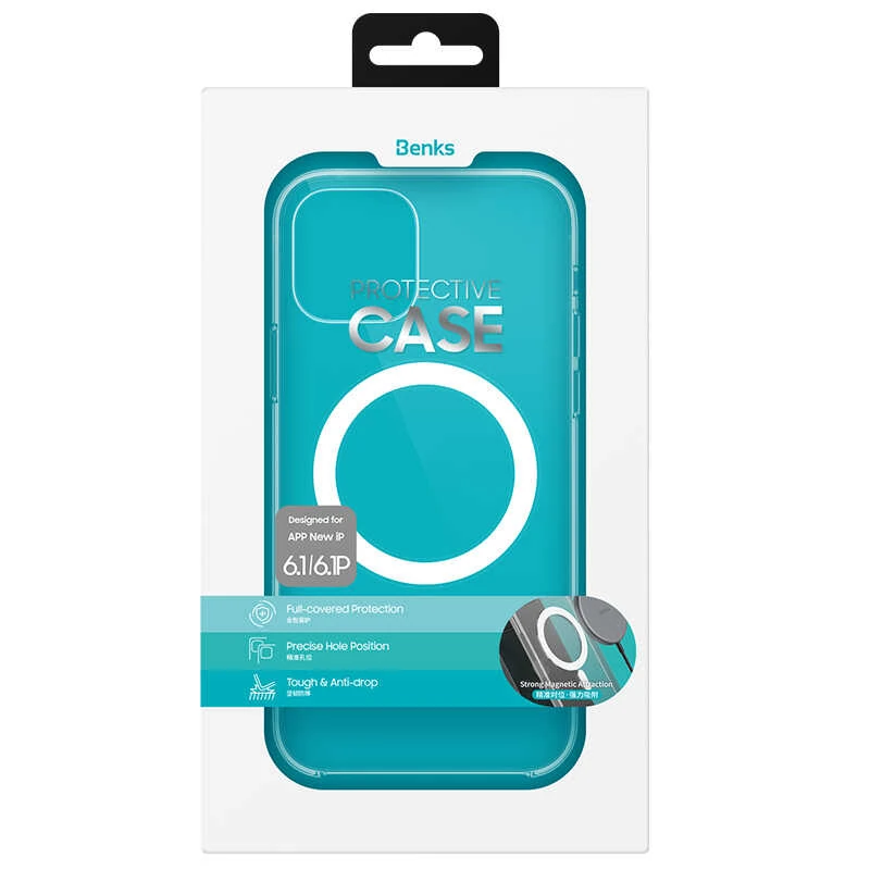 iPhone 13 Kılıf Benks ​​​​​​Crystal Series With Magnetic Clear Kılıf