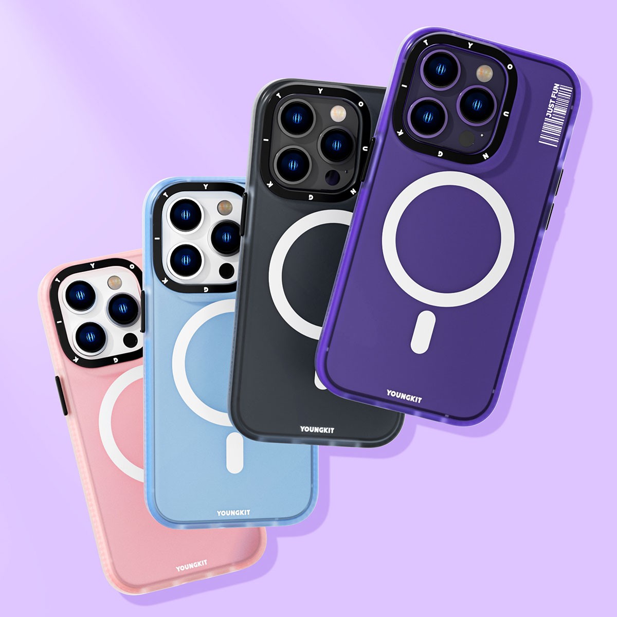 iPhone 13 Pro Max Kılıf Magsafe Şarj Özellikli Youngkit Colored Sand Serisi Kılıf