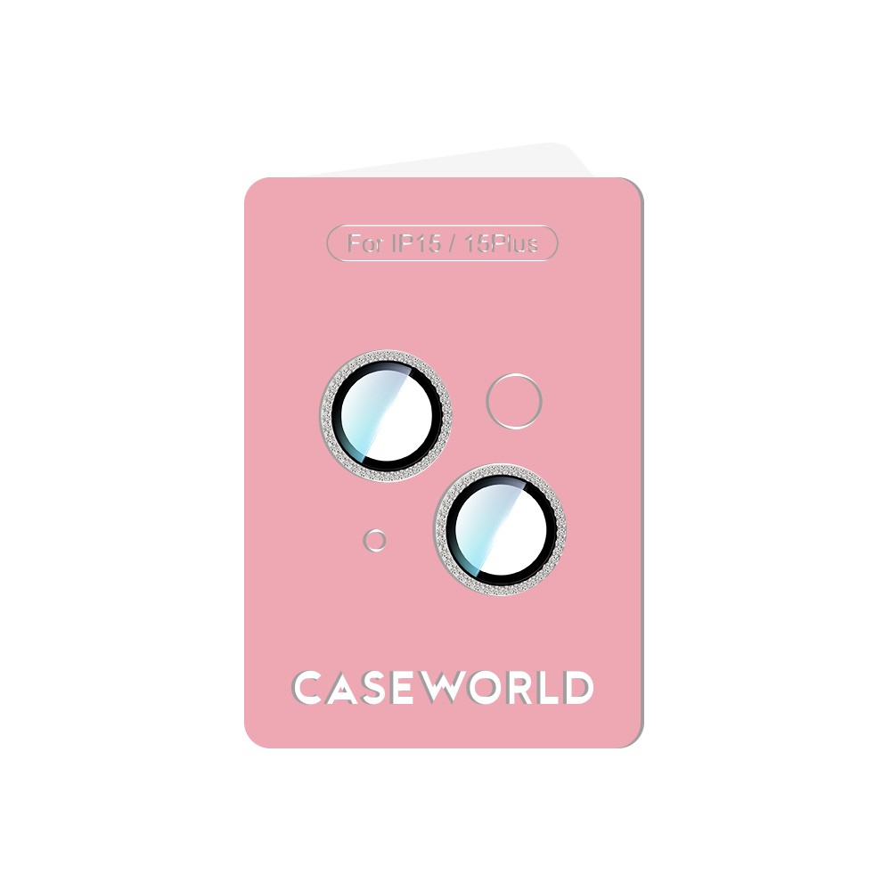 Apple iPhone 15 Plus CaseWorld Alloy Sparkling Diamond Serisi Taşlı Lens Koruyucu