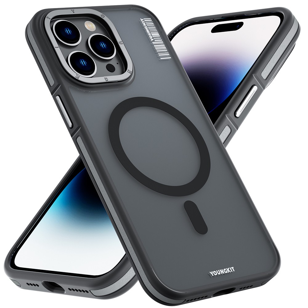 iPhone 14 Pro Kılıf Magsafe Şarj Özellikli Youngkit Rock Sand Serisi Kılıf
