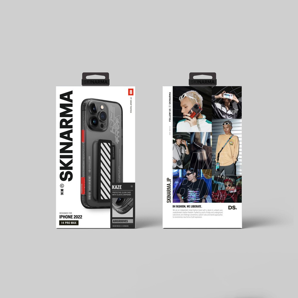 iPhone 14 Pro Kılıf SkinArma Şeffaf Desenli Kaze Kılıf