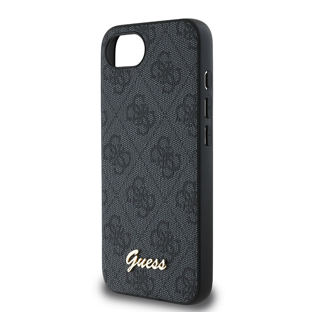 Apple iPhone 16E Kılıf Guess Orjinal Lisanslı 4G Desenli Script Metal Logolu Kapak