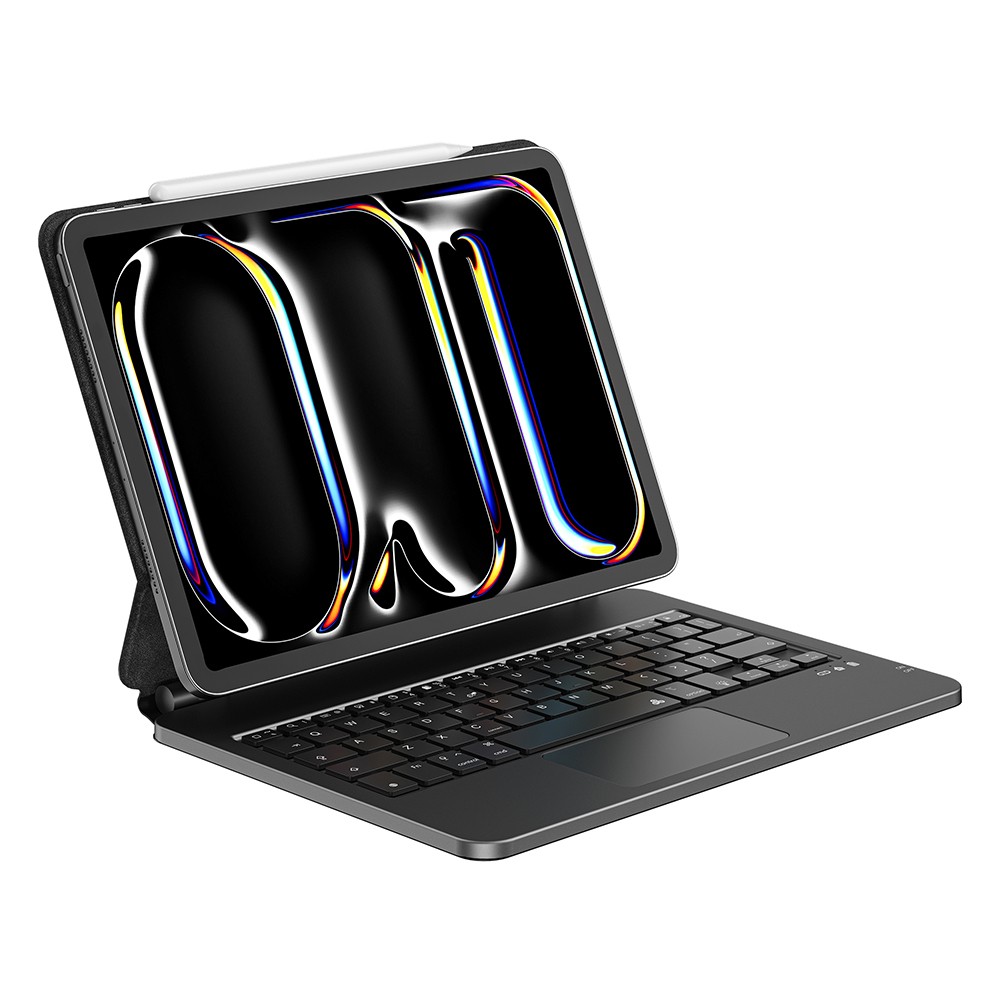 Apple iPad Pro 12.9 2021 (5.Nesil) Wiwu MK-003 Gizli Kalem Bölmeli Klavyeli Standlı Kılıf