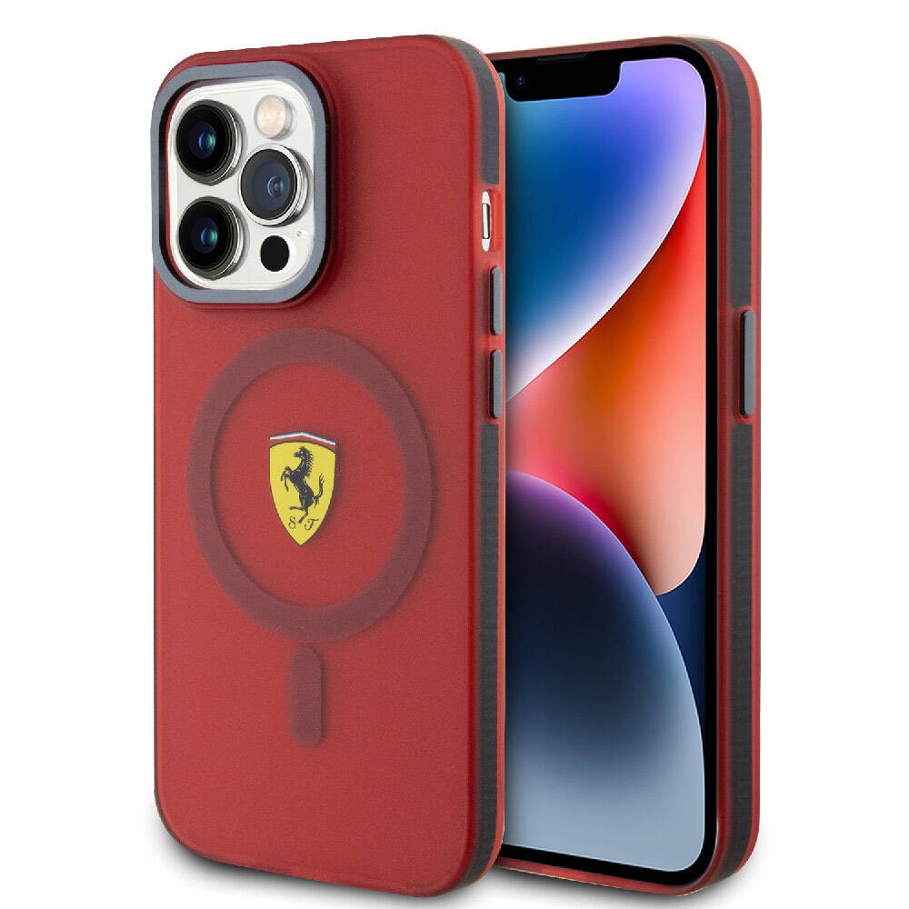 iPhone 15 Pro Max Kılıf Ferrari Orjinal Lisanslı Magsafe Şarj Özellikli Kontrast Bumper Kılıf