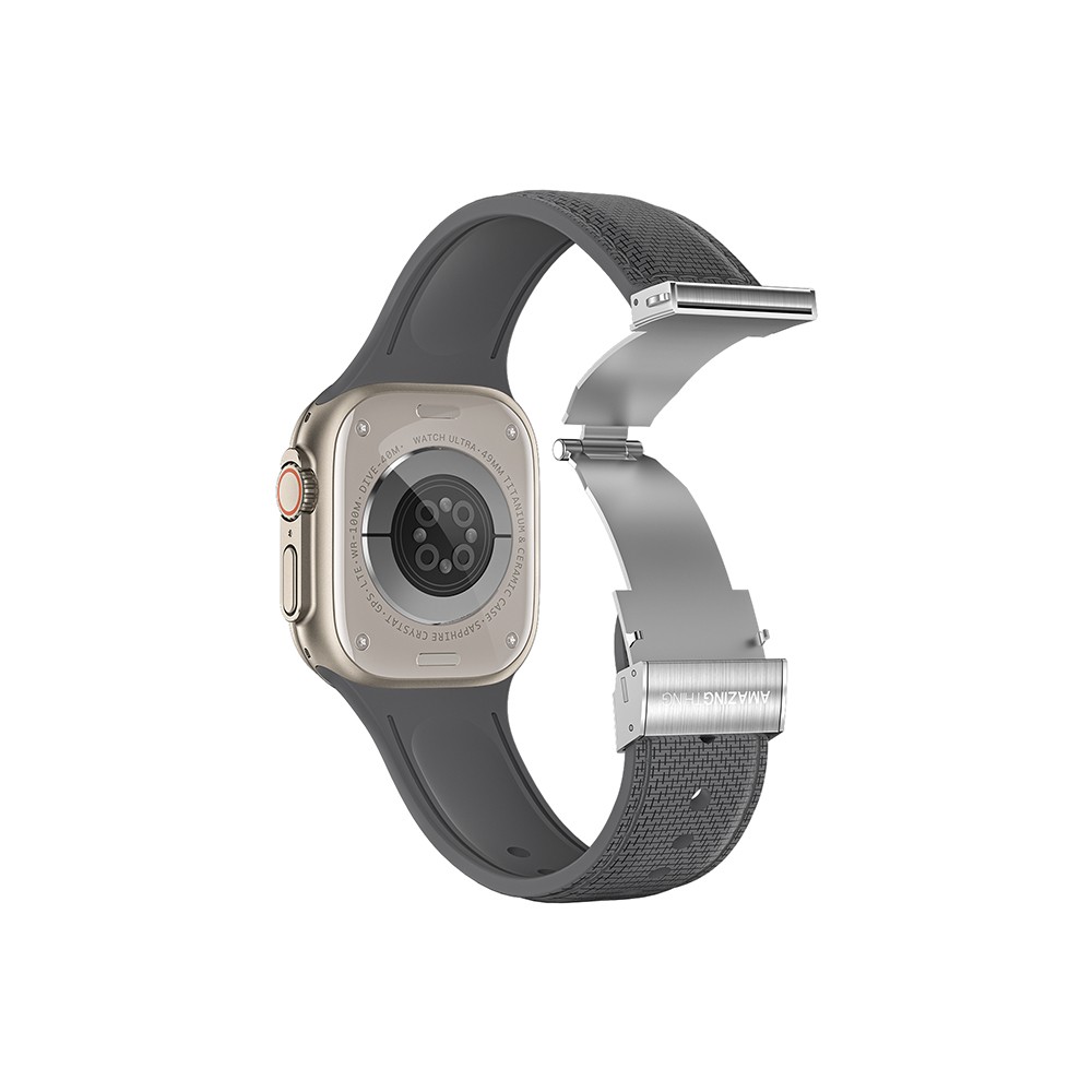 Watch Ultra 49mm Amazingthing Titan Swift Deri Dokulu Silikon Kordon