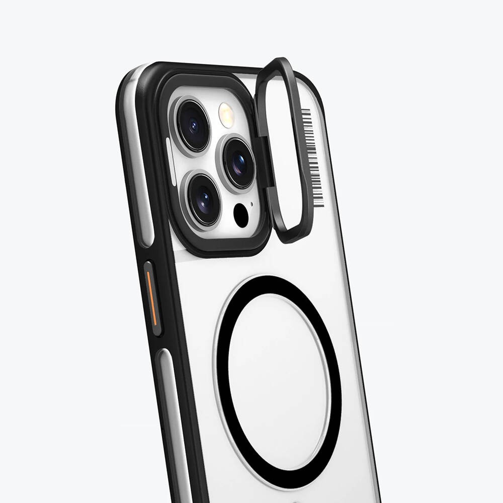 iPhone 15 Pro Kılıf Magsafe Şarj Özellikli Sararma Önleyici Youngkit Crystal Grid Kılıf