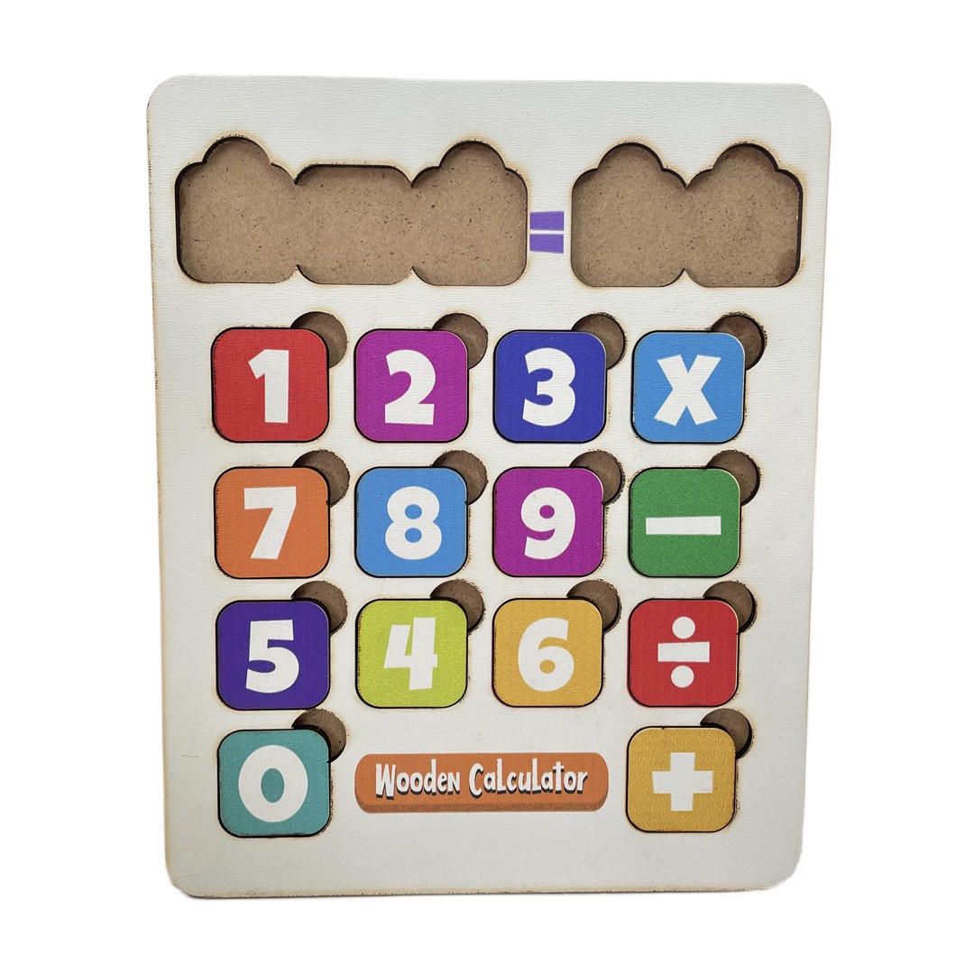 Wooden Calculator, Educational Toys, Back to School, Gift for Kids, Learning