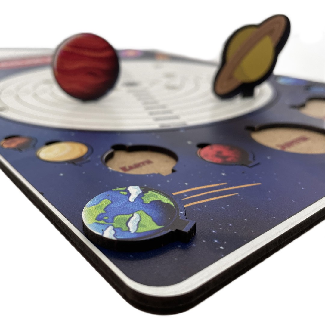 Learn Planets, Wooden Educational Toy, Fun Space Toy, Science, Wooden Educational Toy