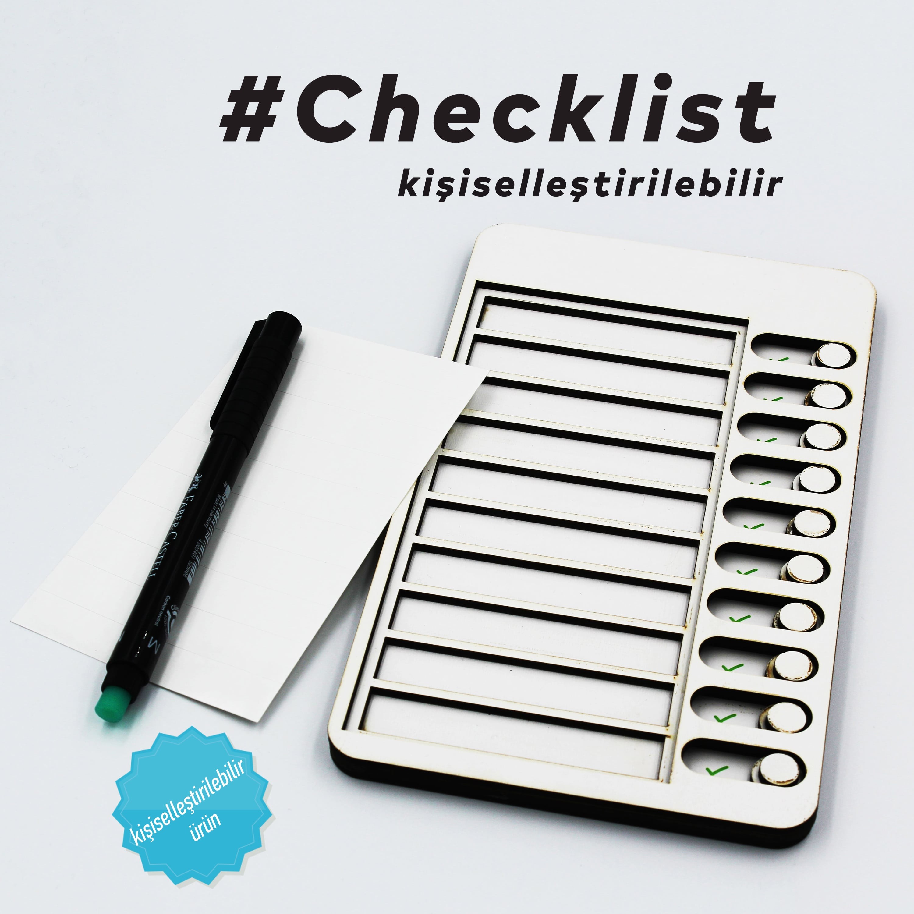 Kişiye Özel Planlayıcı, Checklist, Kontrol Listesi, Yapılacaklar Listesi