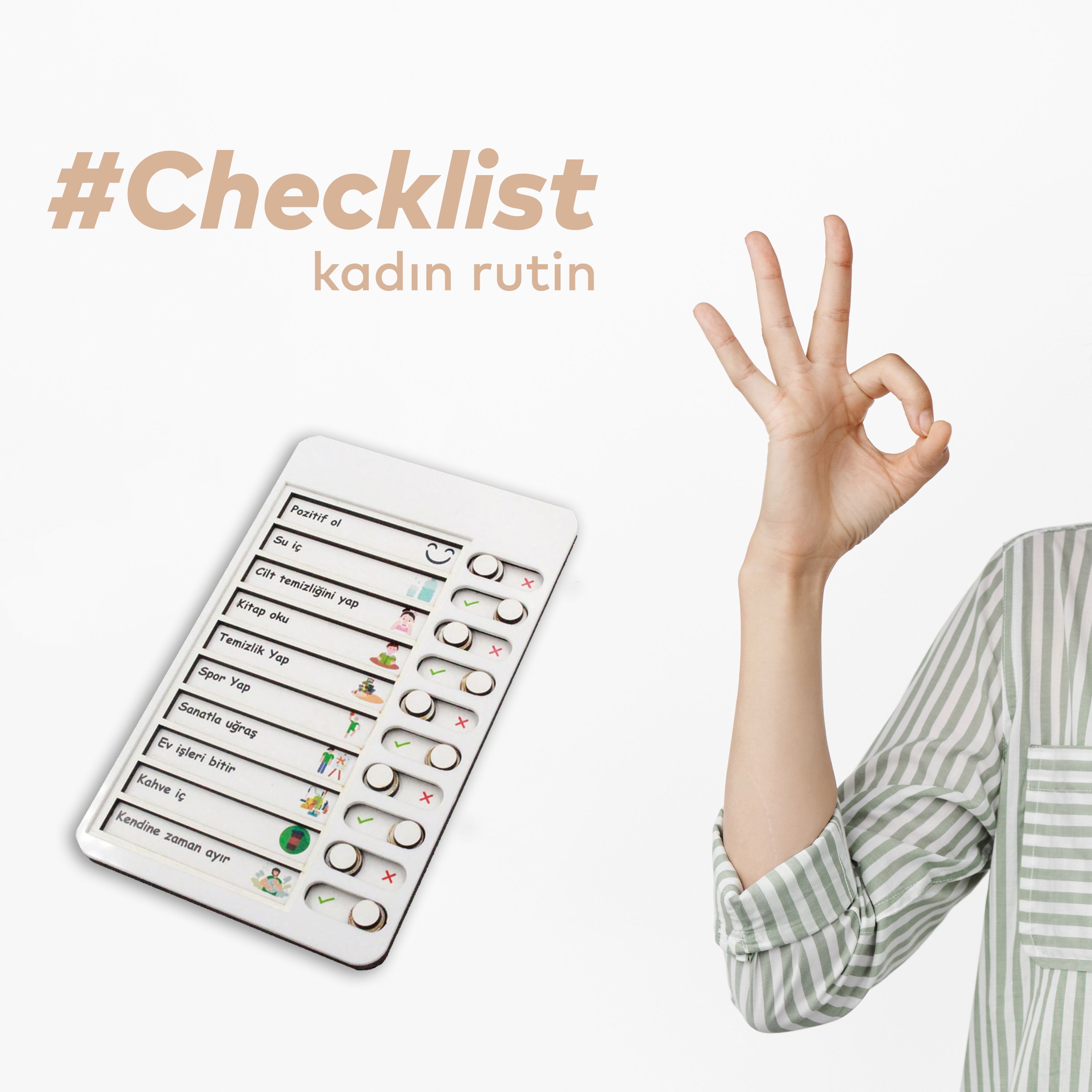 Kadın Günlük Planlayıcı, Rutin Kontrol Listesi, Checklist, Yapılacaklar Listesi, To-do List