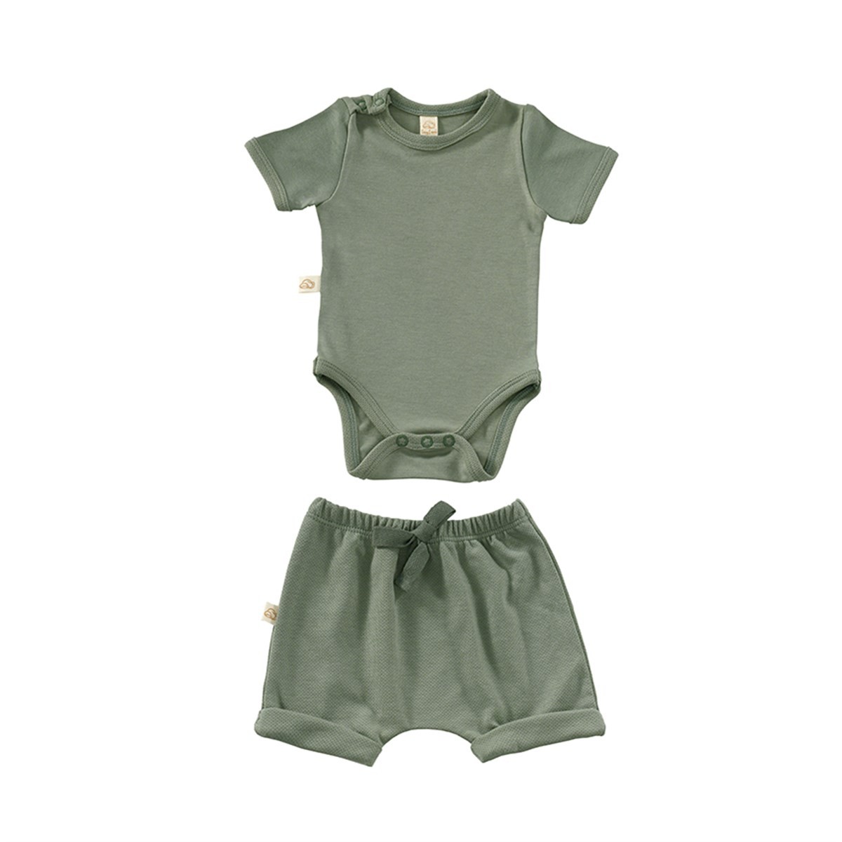 ELATİON GOURD Şortlu Bodysuit Takım - 2 Parça | Yazlık Bebek Kıyafeti Şort ve Kısa Kollu Bodysuit