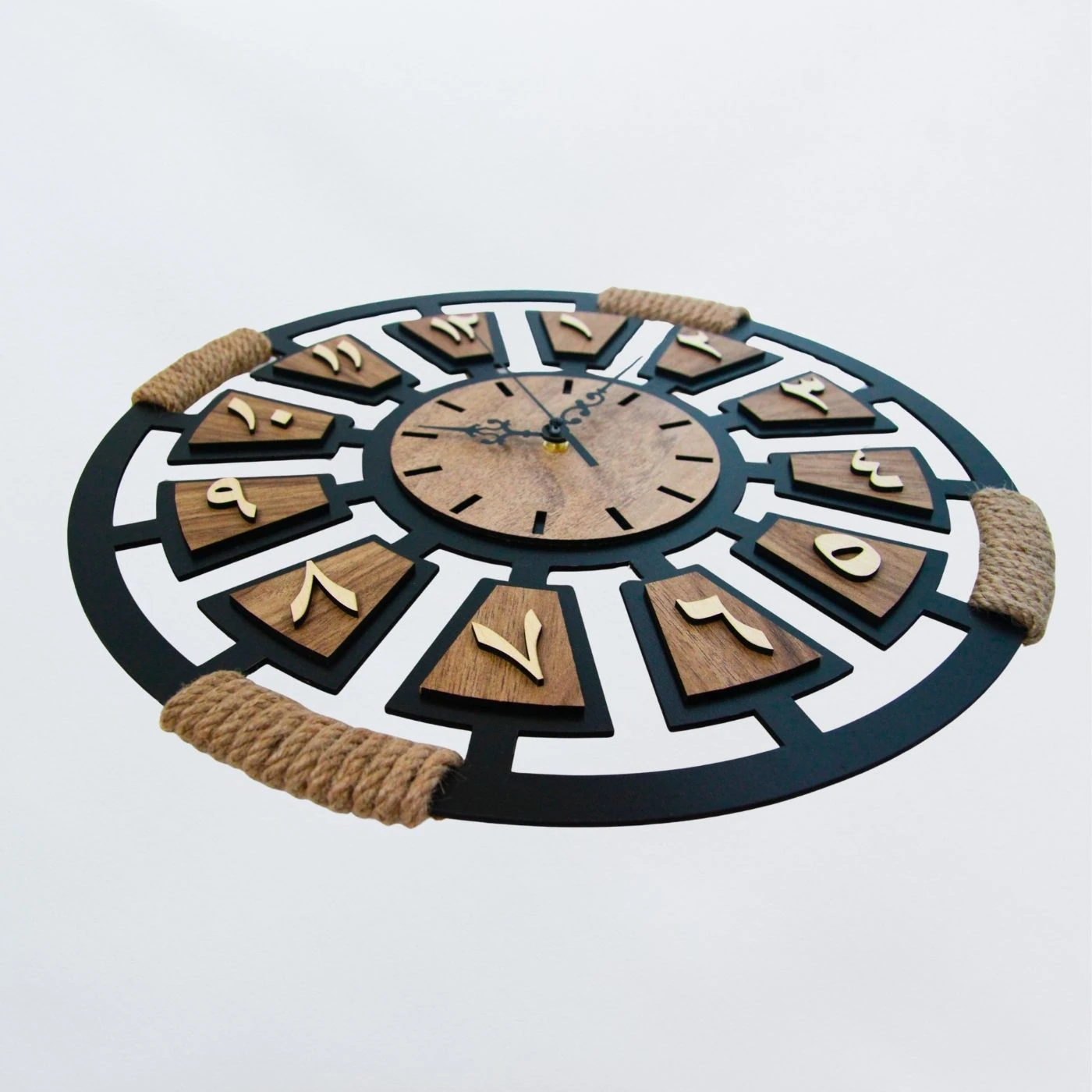 Nevâ Dekoratif Hasır İp Sargılı Duvar Saati