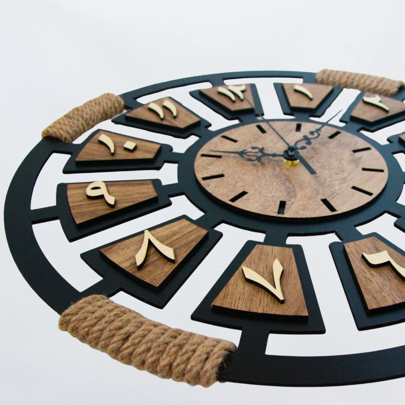 Nevâ Dekoratif Hasır İp Sargılı Duvar Saati