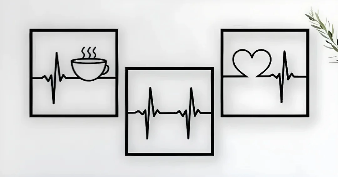 Kalp atışları duvar dekoru