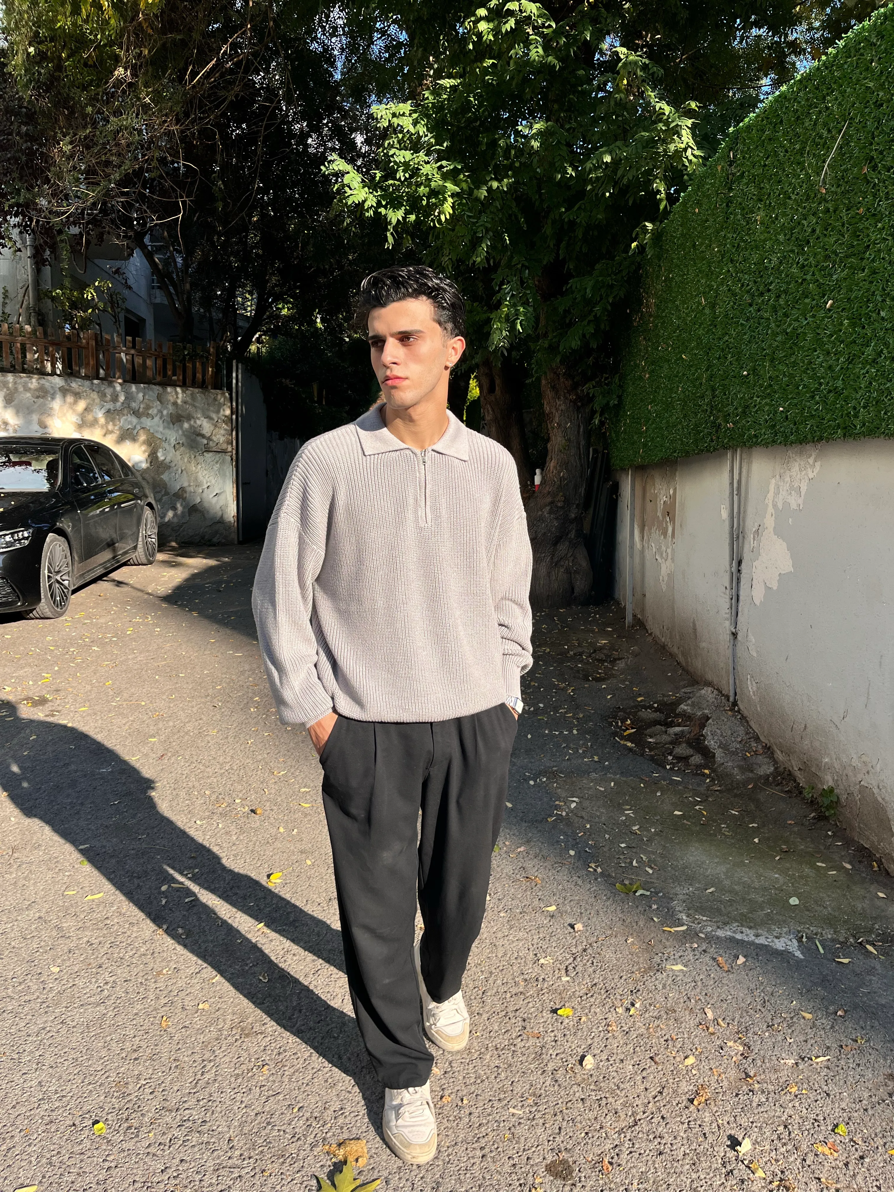 POLO YAKA TRİKO - GRİ