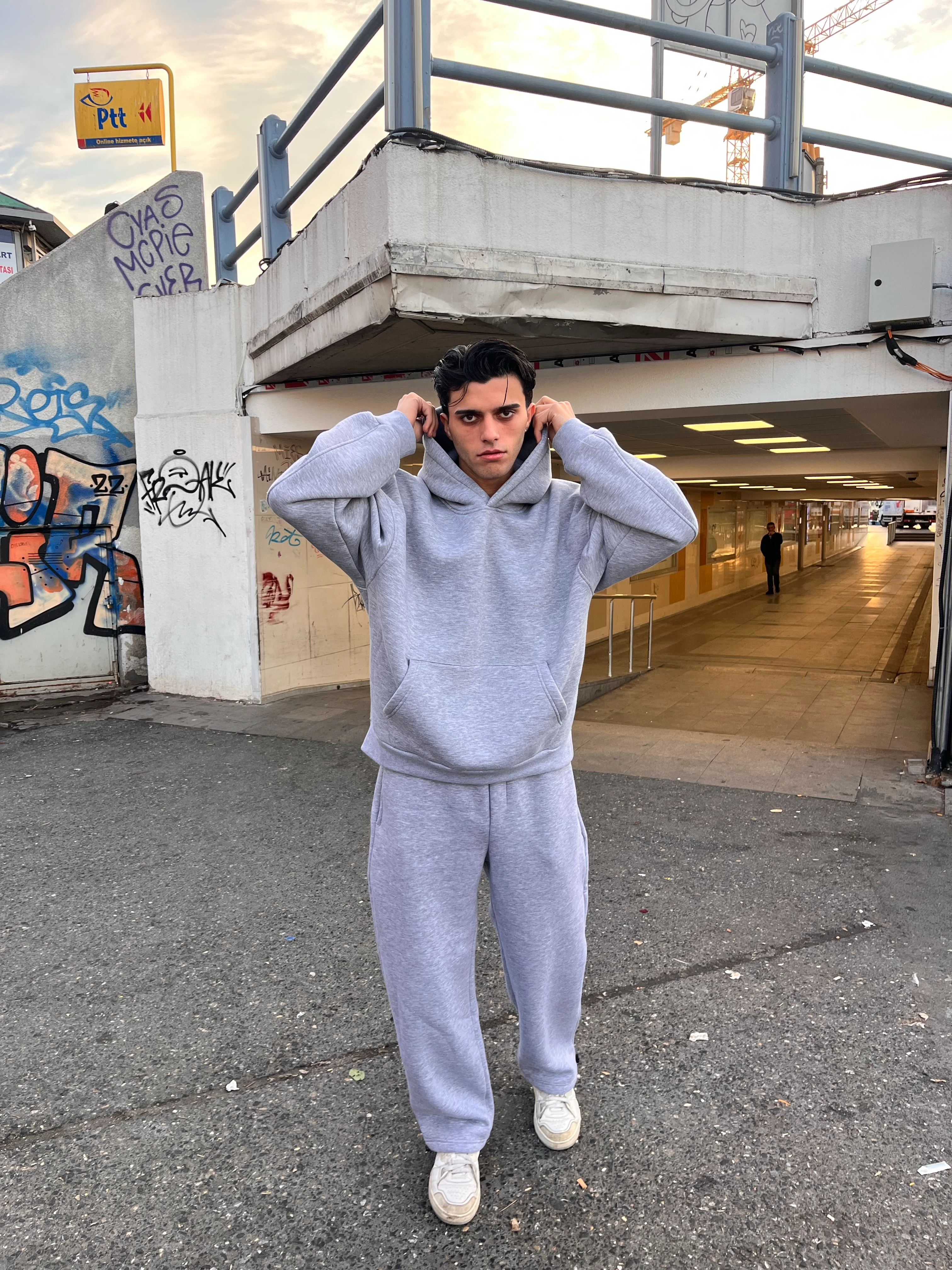 PREMİUM BASİC HOODİE - GRİ