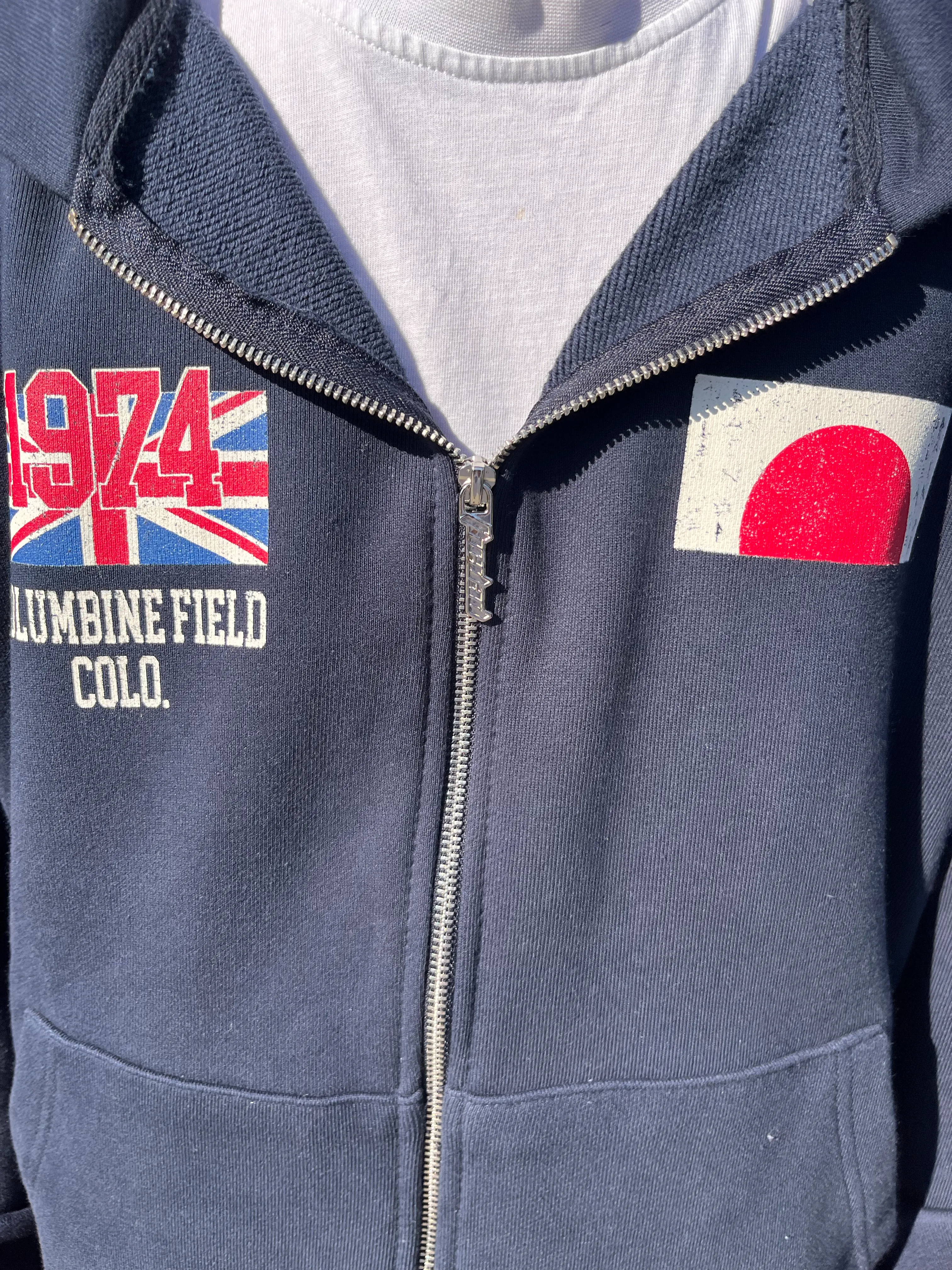 DİEGONEL WAR BASKILI ZİP - LACİVERT