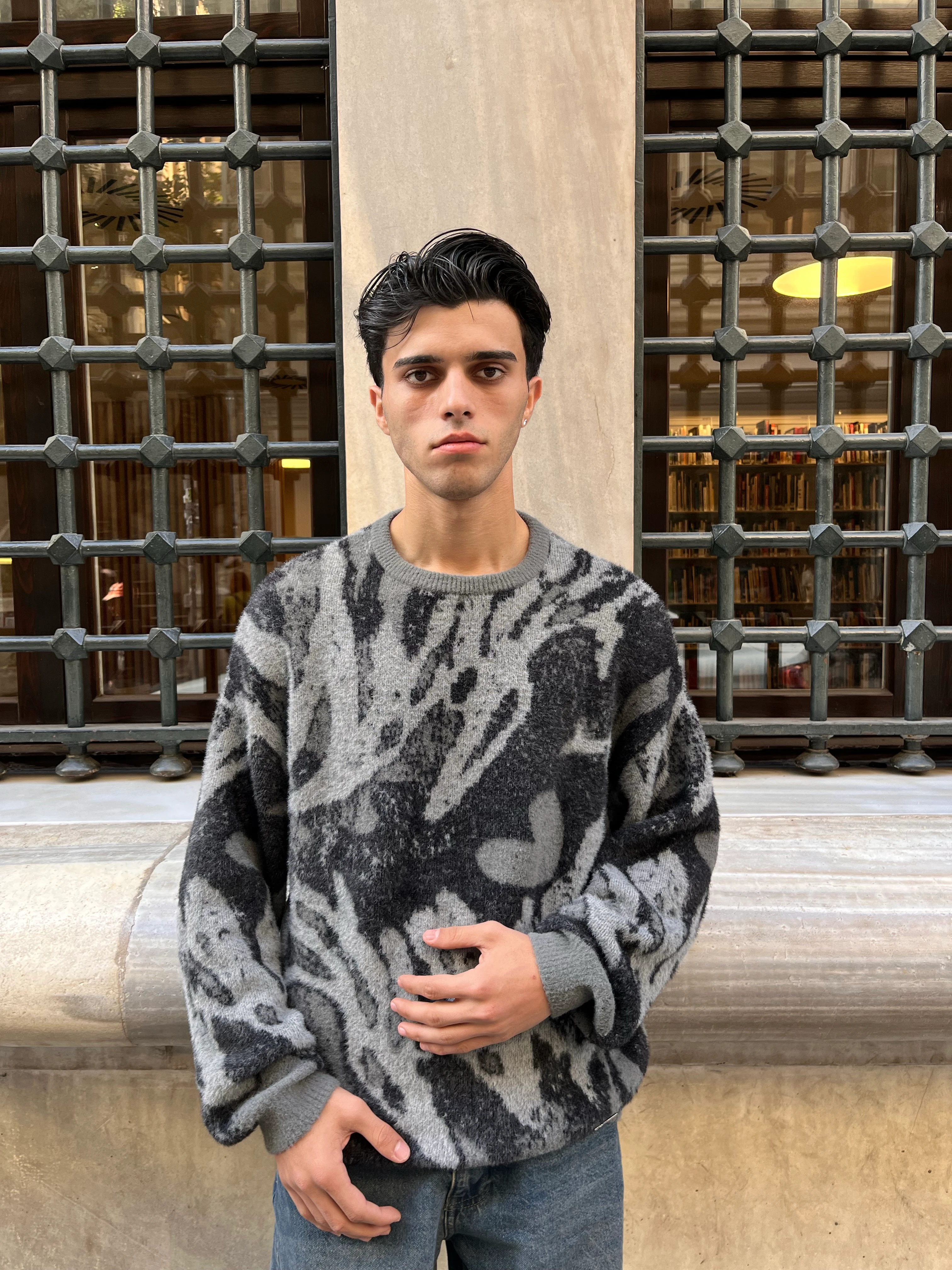 HEART DESİNG TRİKO KAZAK - FÜME