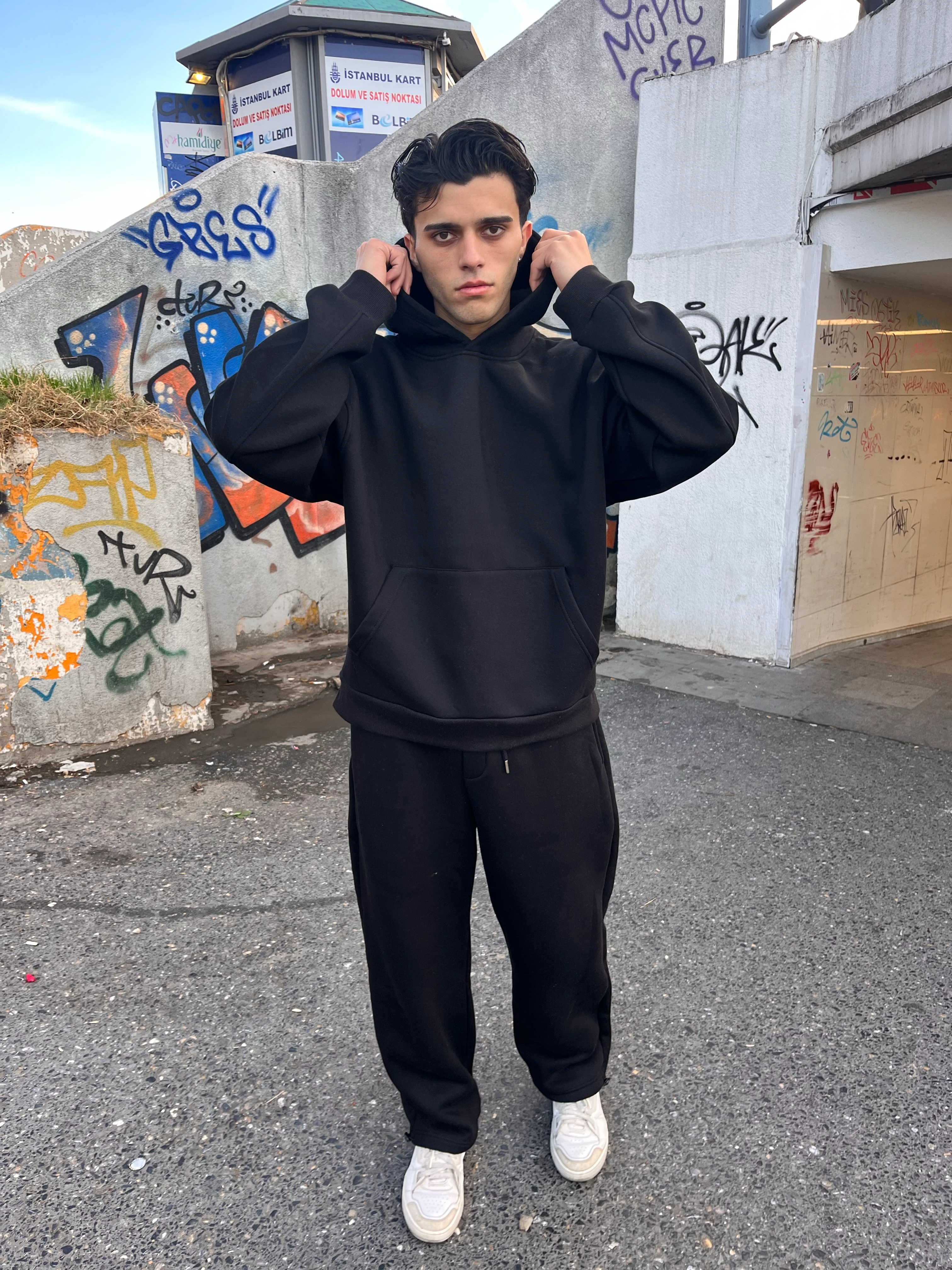 PREMİUM BASİC HOODİE - SİYAH