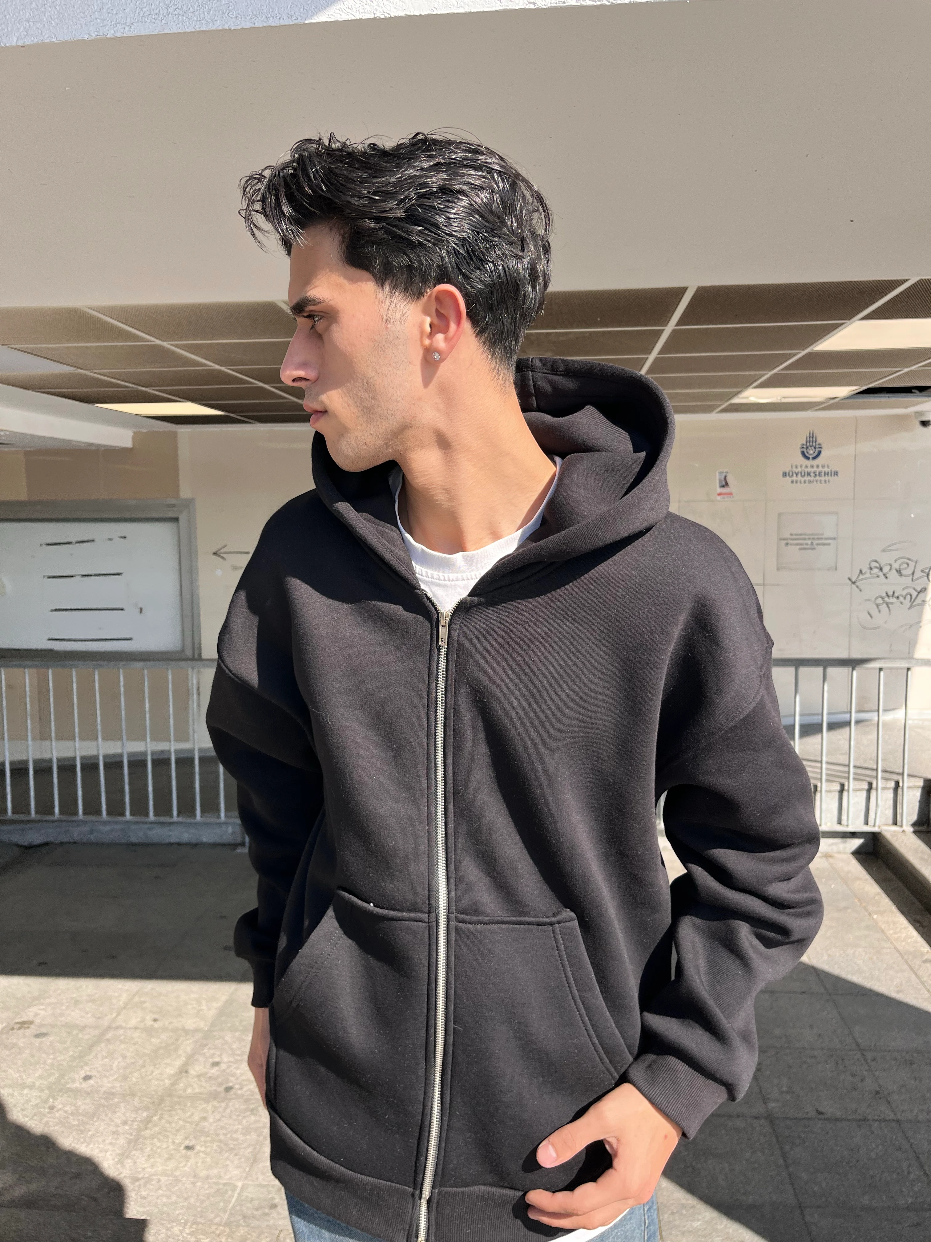 PREMİUM BASİC ZİP - SİYAH