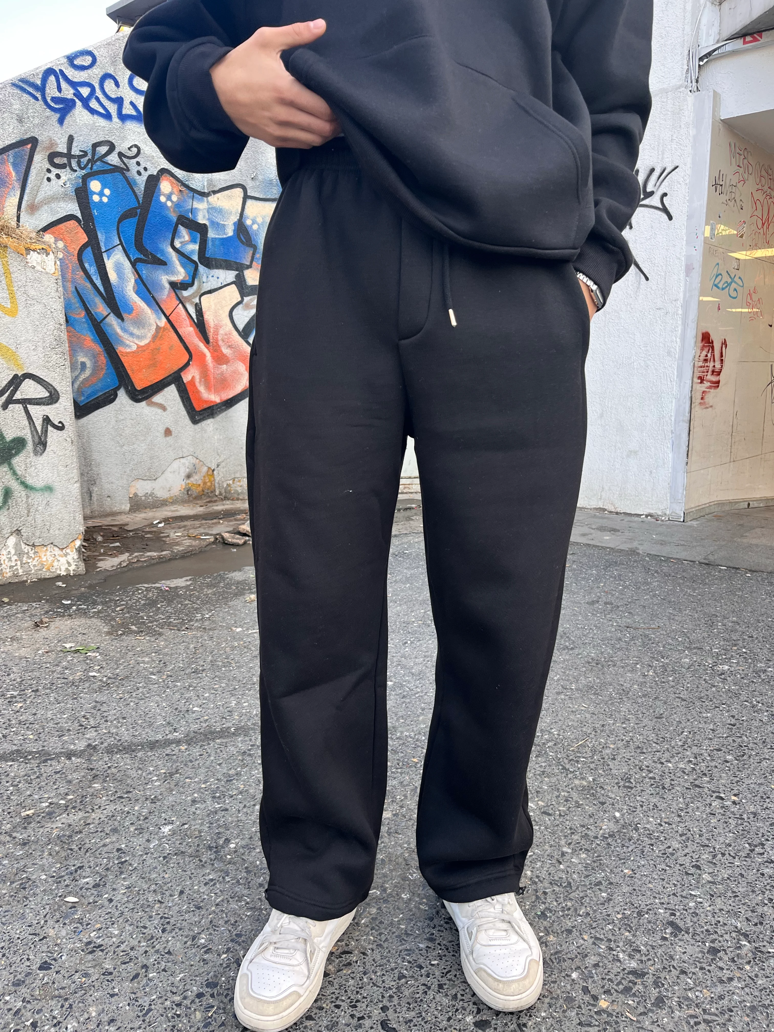 WİNTER - SİYAH  PREMİUM BAGGY EŞOFMAN