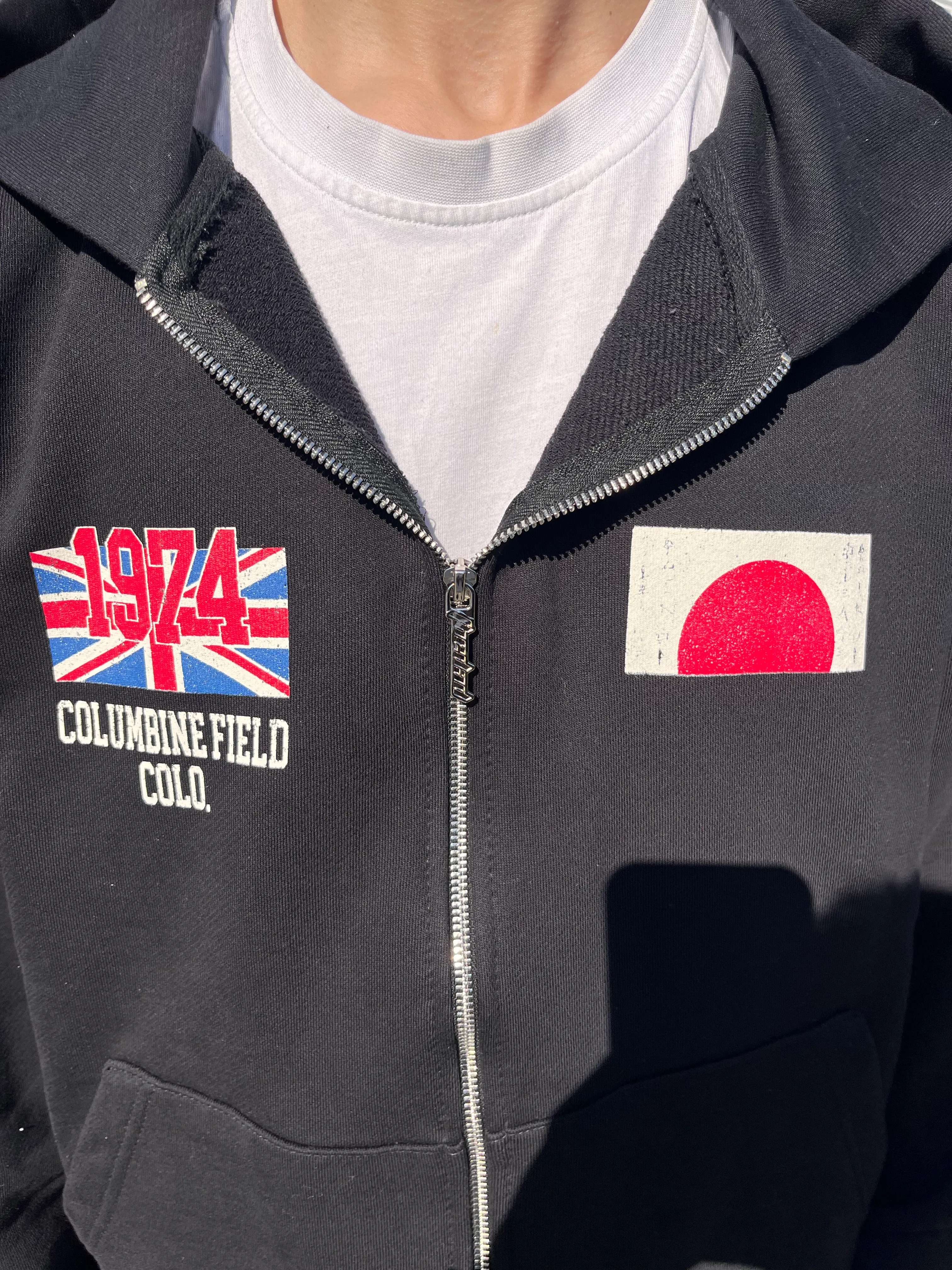  DİEGONEL WAR BASKILI ZİP - SİYAH