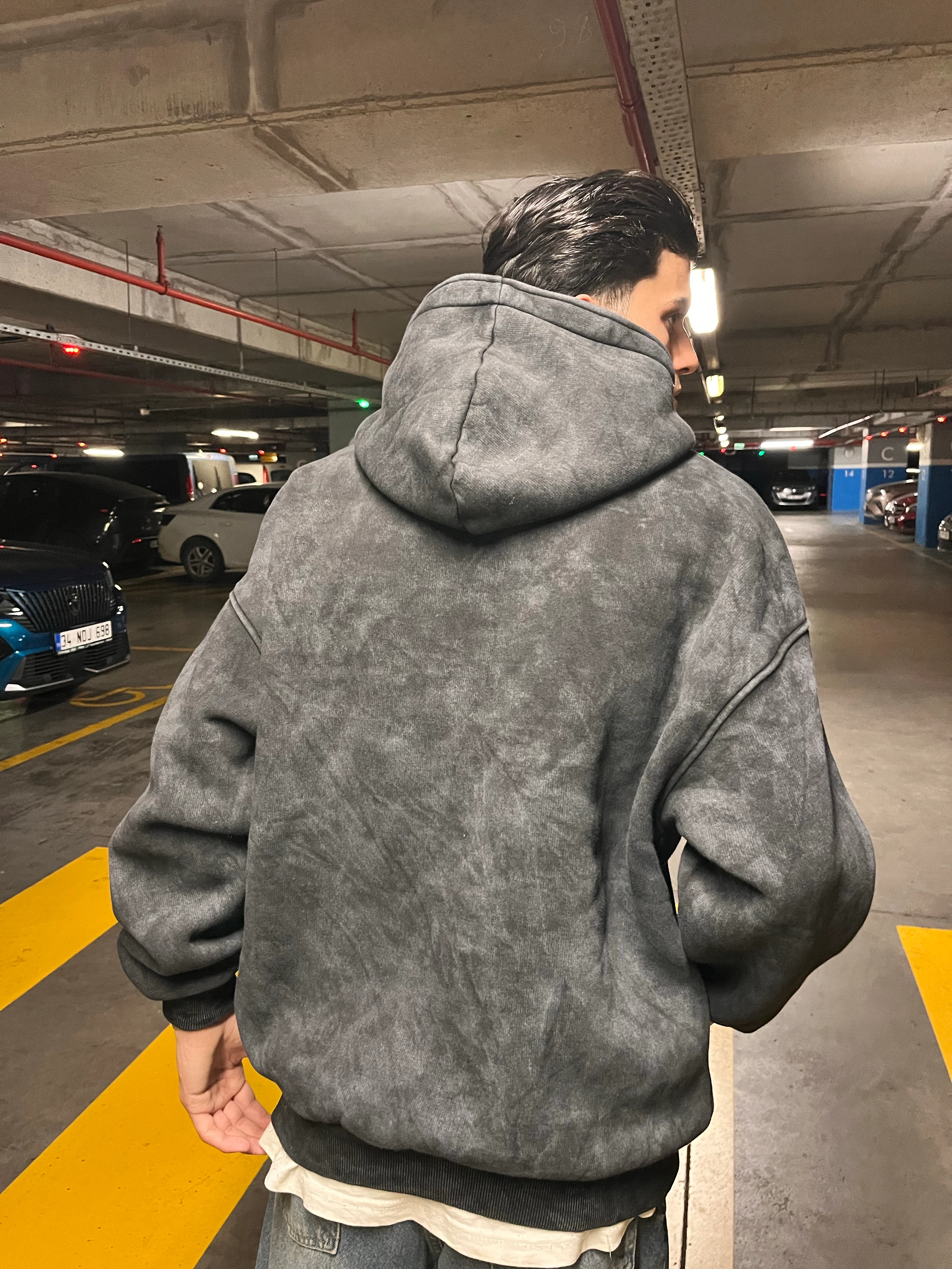 YILDIZ STRAYT WASHED ZİP - SİYAH