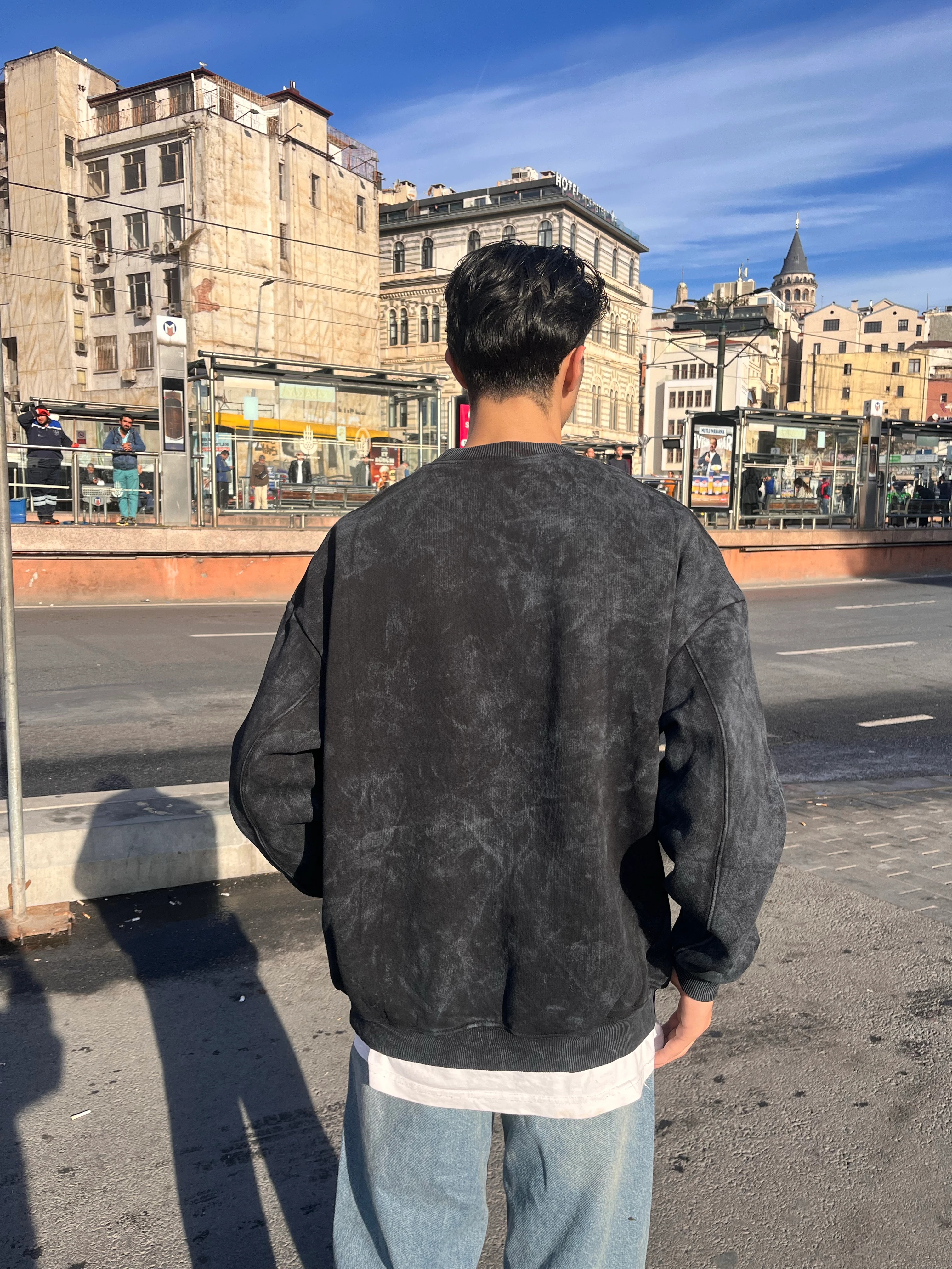 WASHED SWEATSHİRT - SİYAH