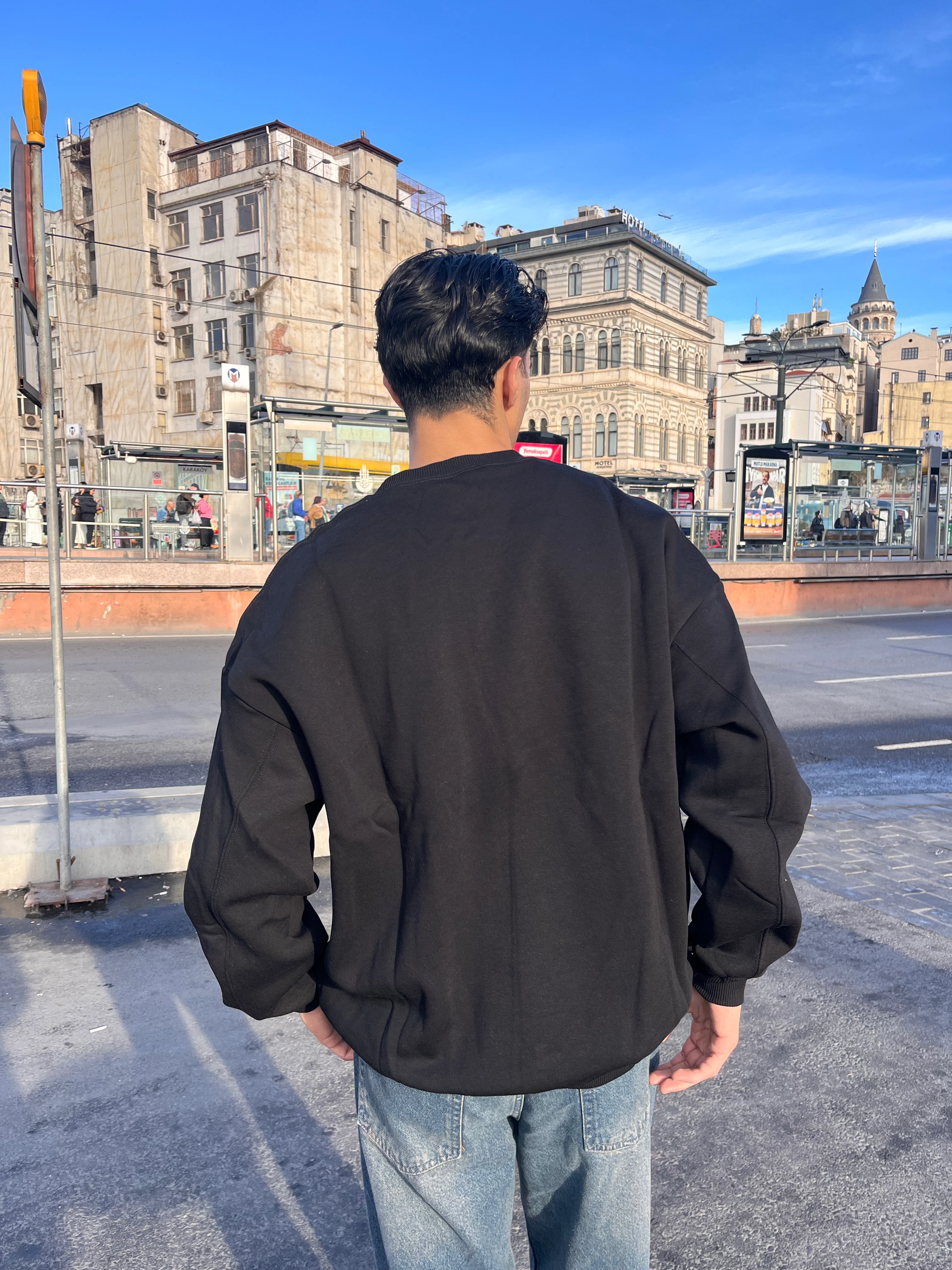 PREMİUM BASİC SWEATSHİRT - SİYAH