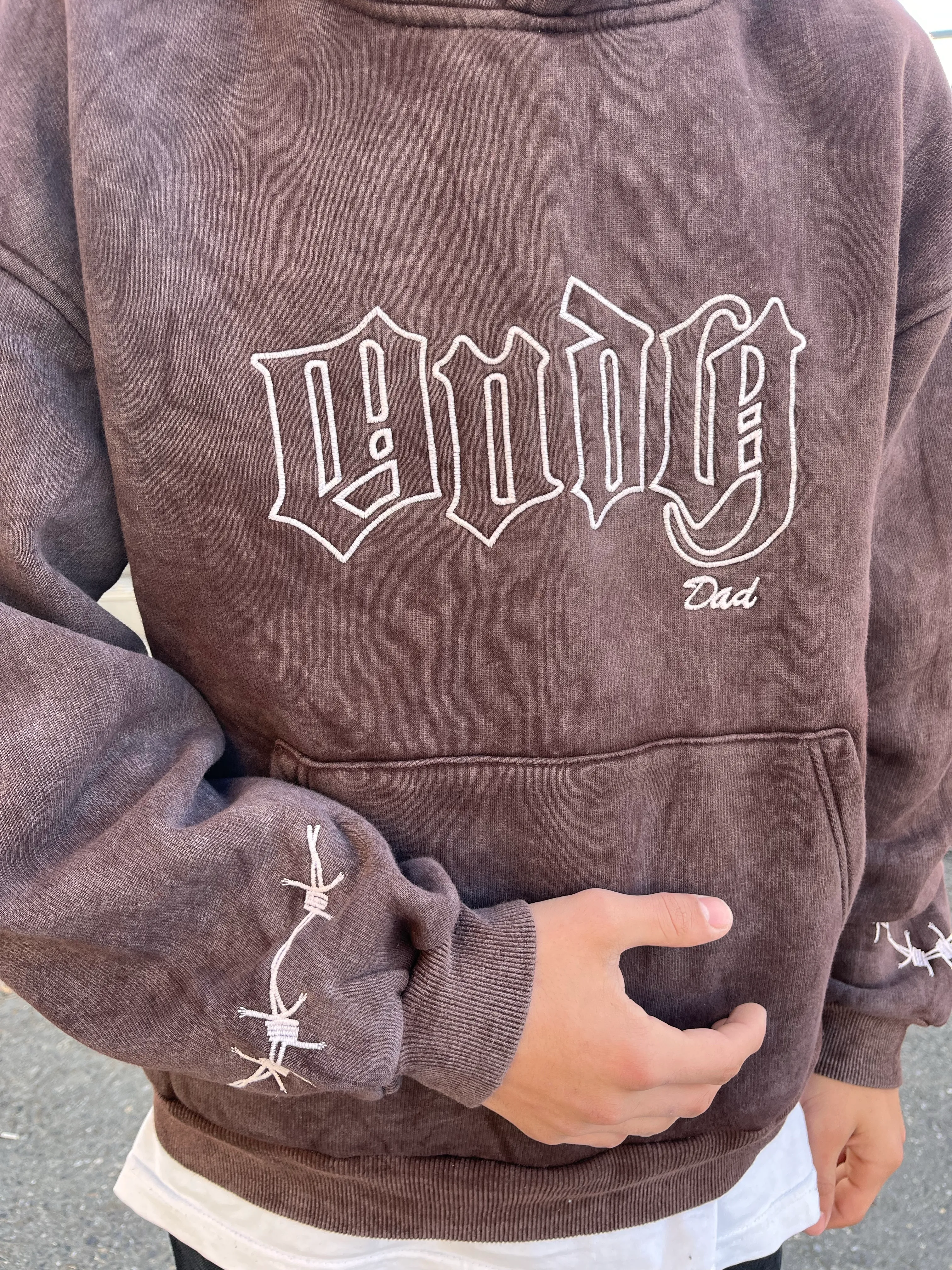 ENDY WASHED HOODİE - KAHVERENGİ