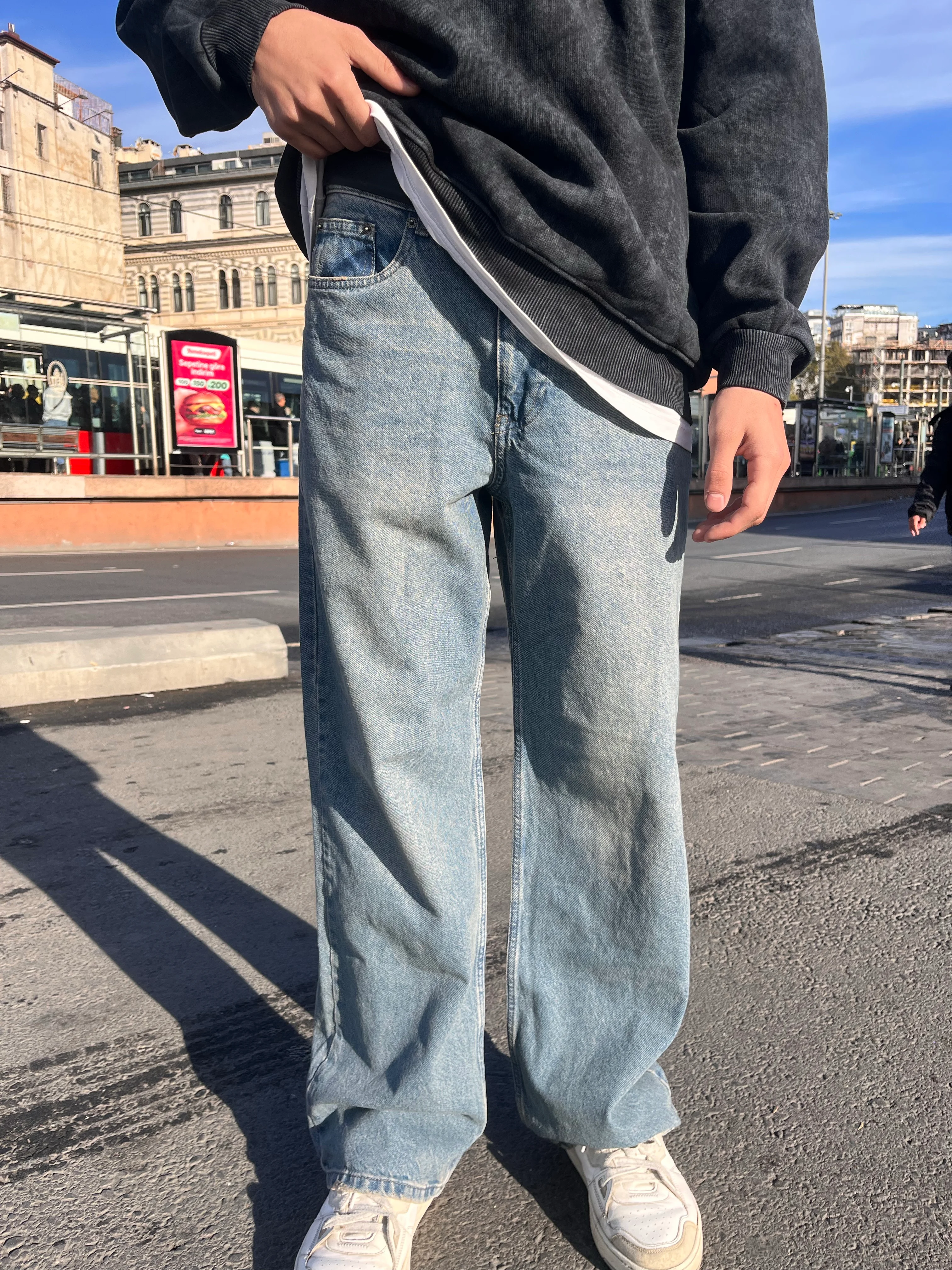 BAGGY JEANS - BLUE TİNTY